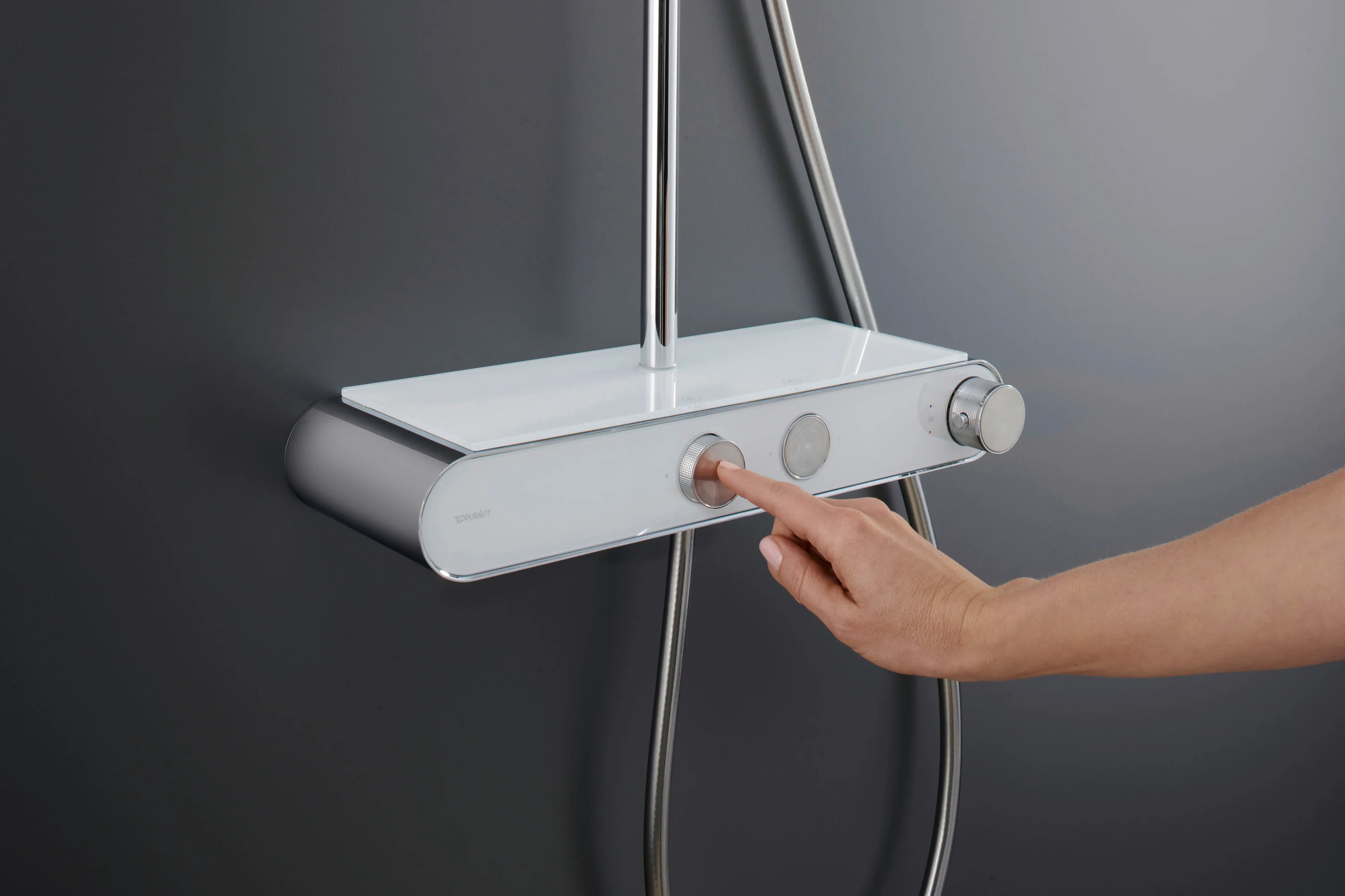System prysznicowy Duravit z termostatem i szklaną półką - Image 7