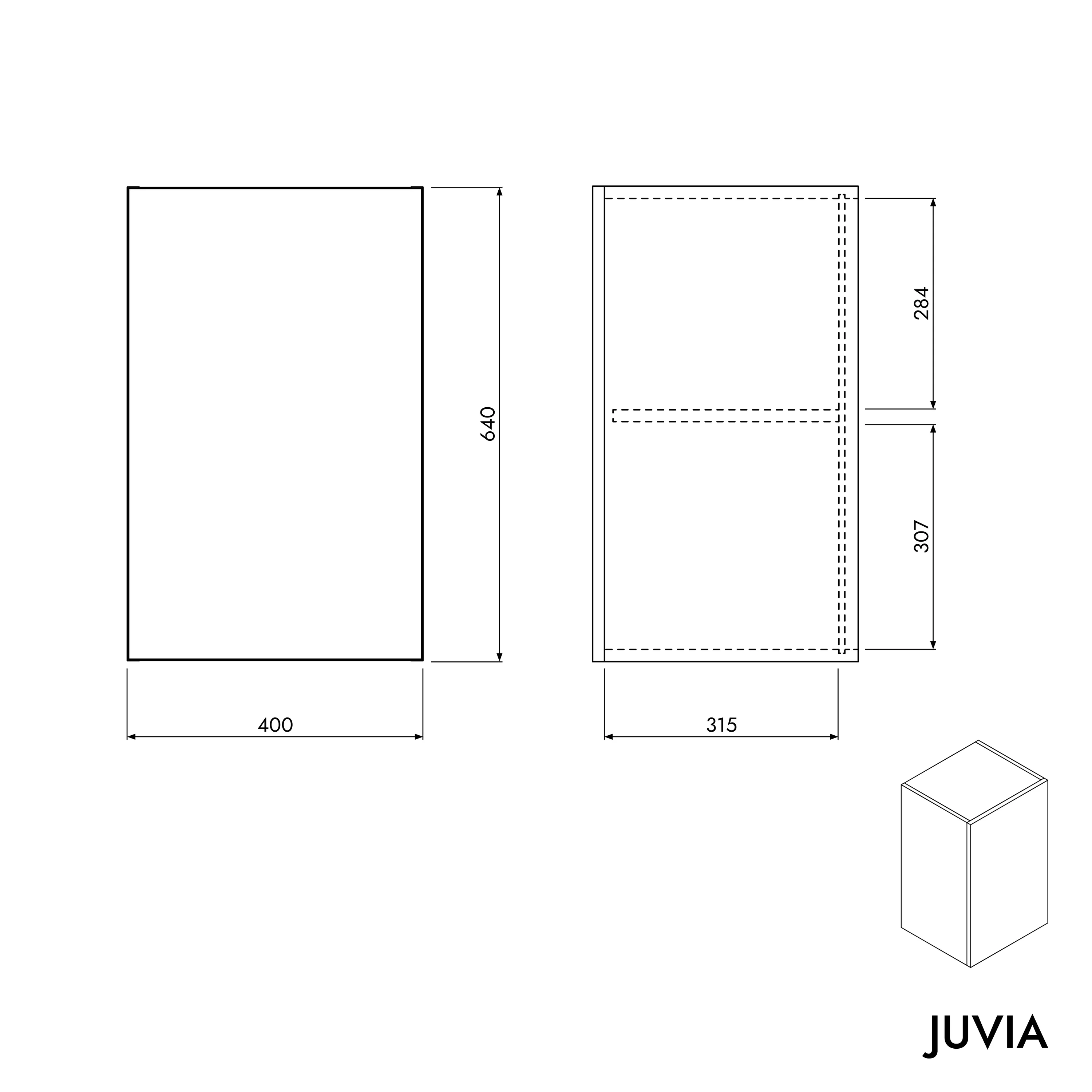Szafka łazienkowa wisząca JUVIA 64 cm - Image 21