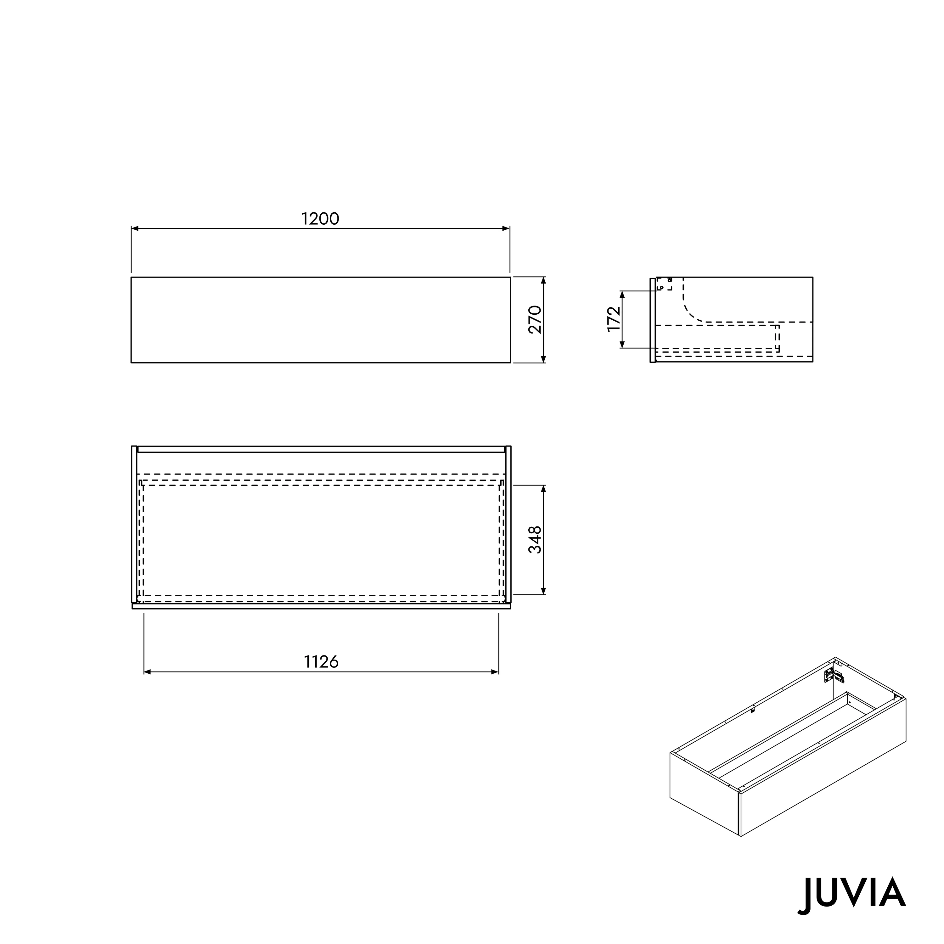 Szafka pod umywalkę JUVIA Classic 1 - od 100 do 160 cm - Image 43