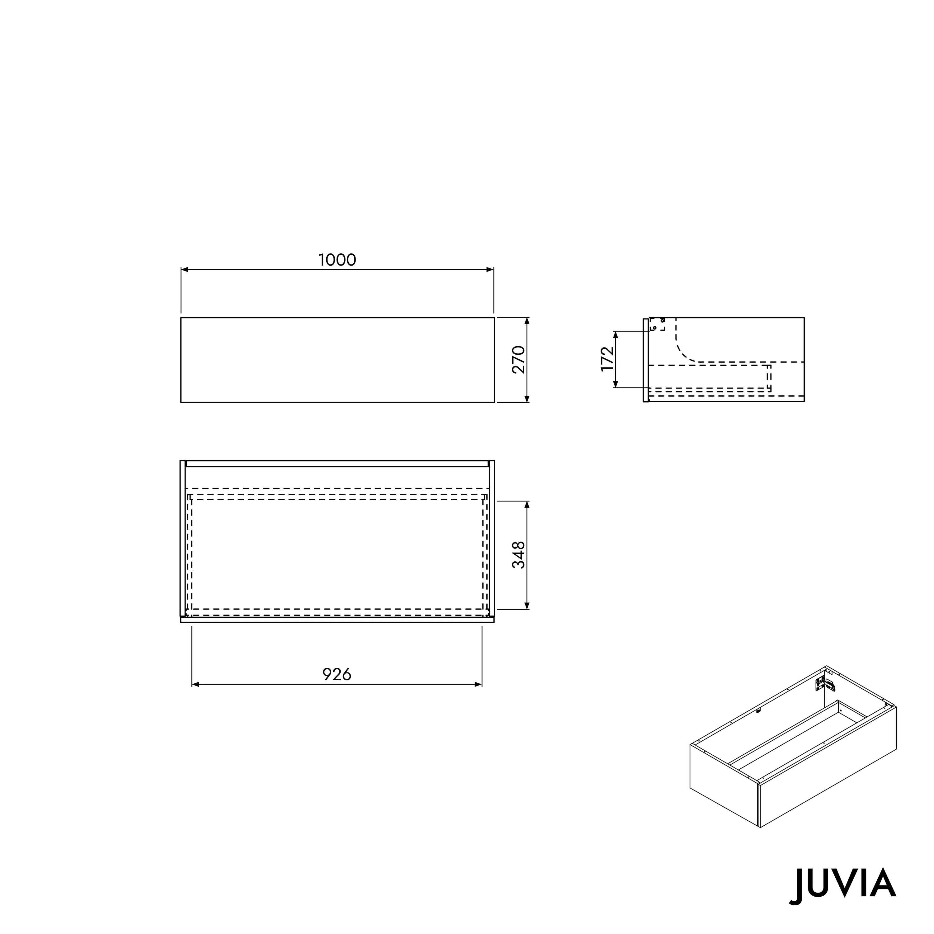Szafka pod umywalkę JUVIA Classic 1 - od 100 do 160 cm - Image 64
