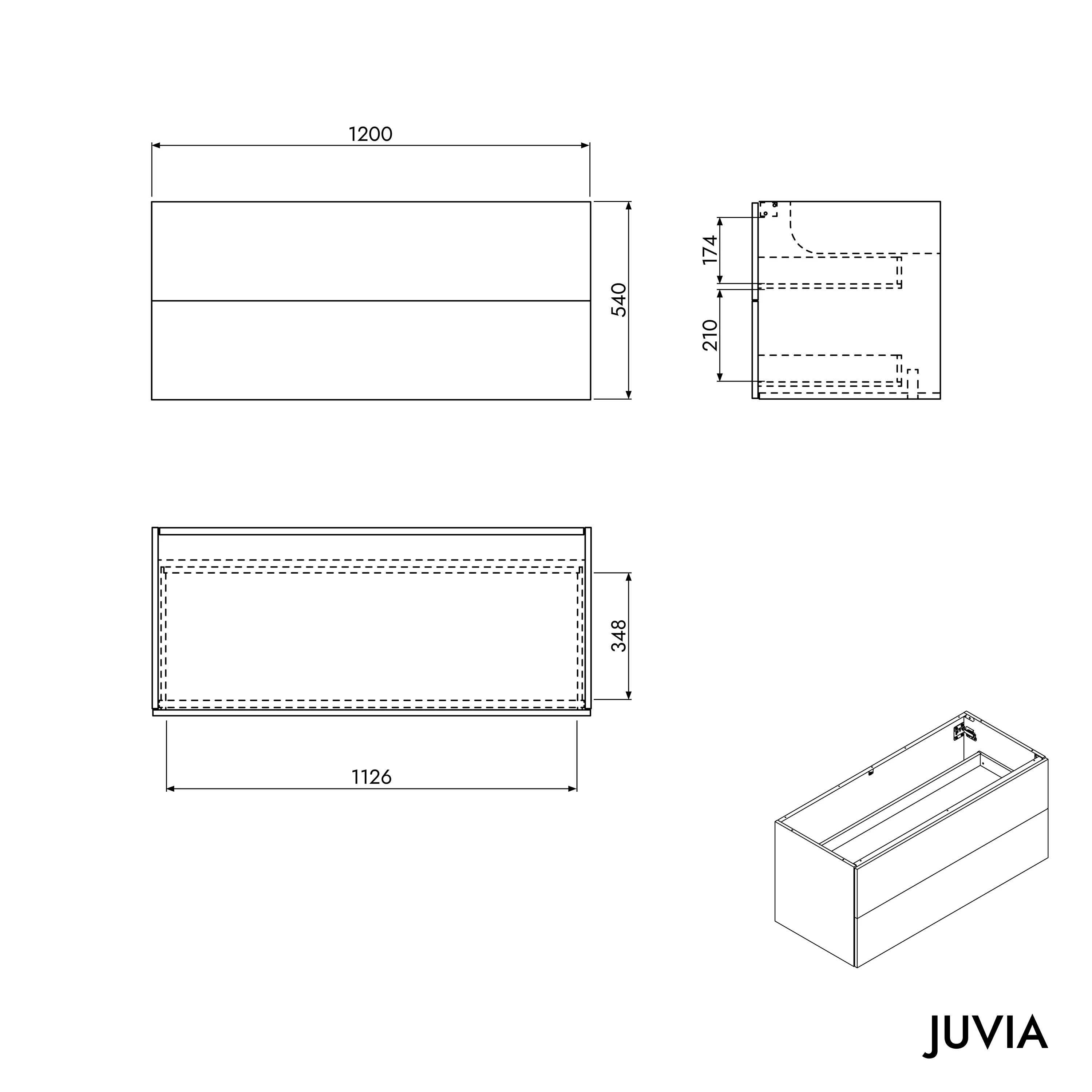 Szafka pod umywalkę JUVIA Classic 2 od 100 do 160 cm - Image 43