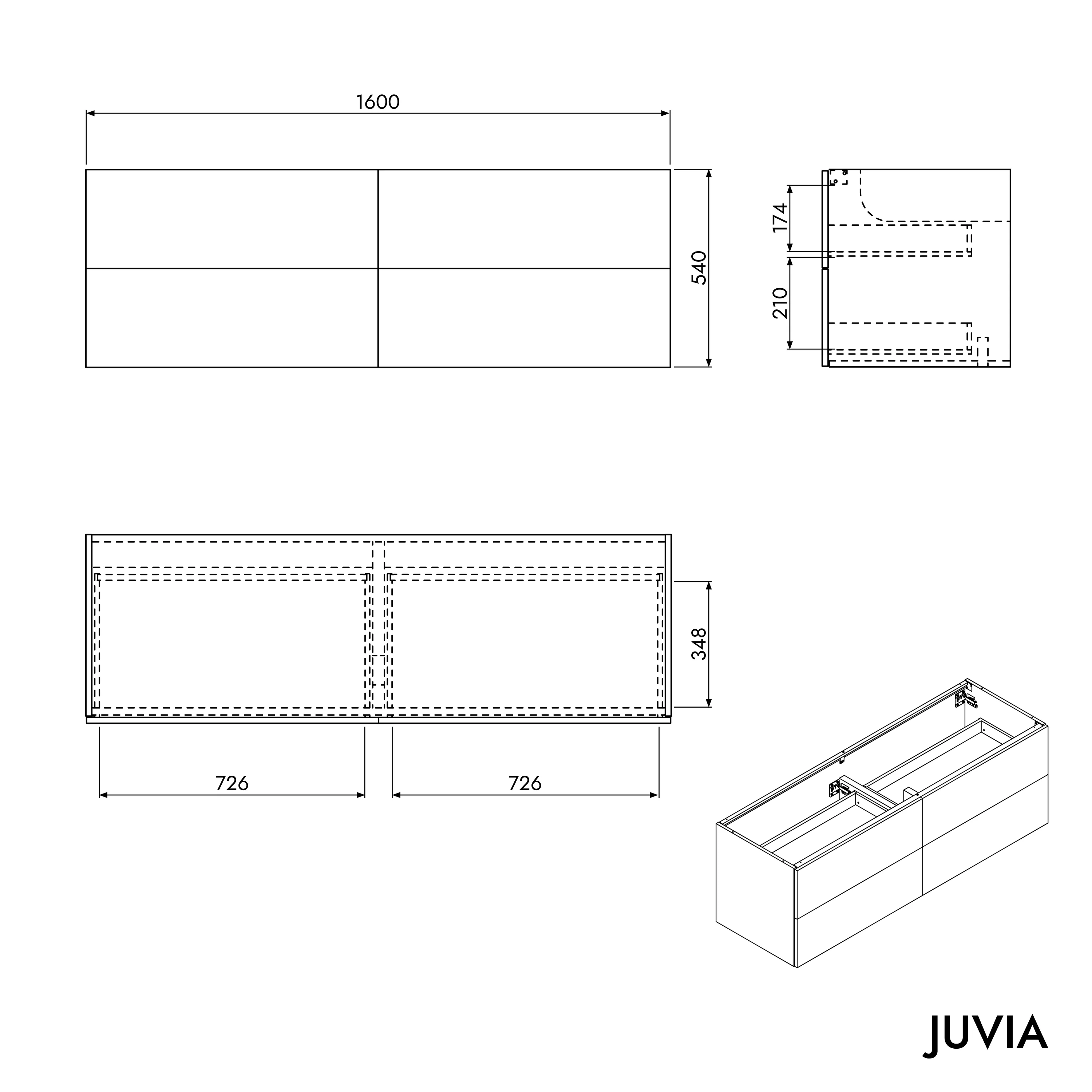 Szafka pod umywalkę JUVIA Classic 2 od 100 do 160 cm - Image 47