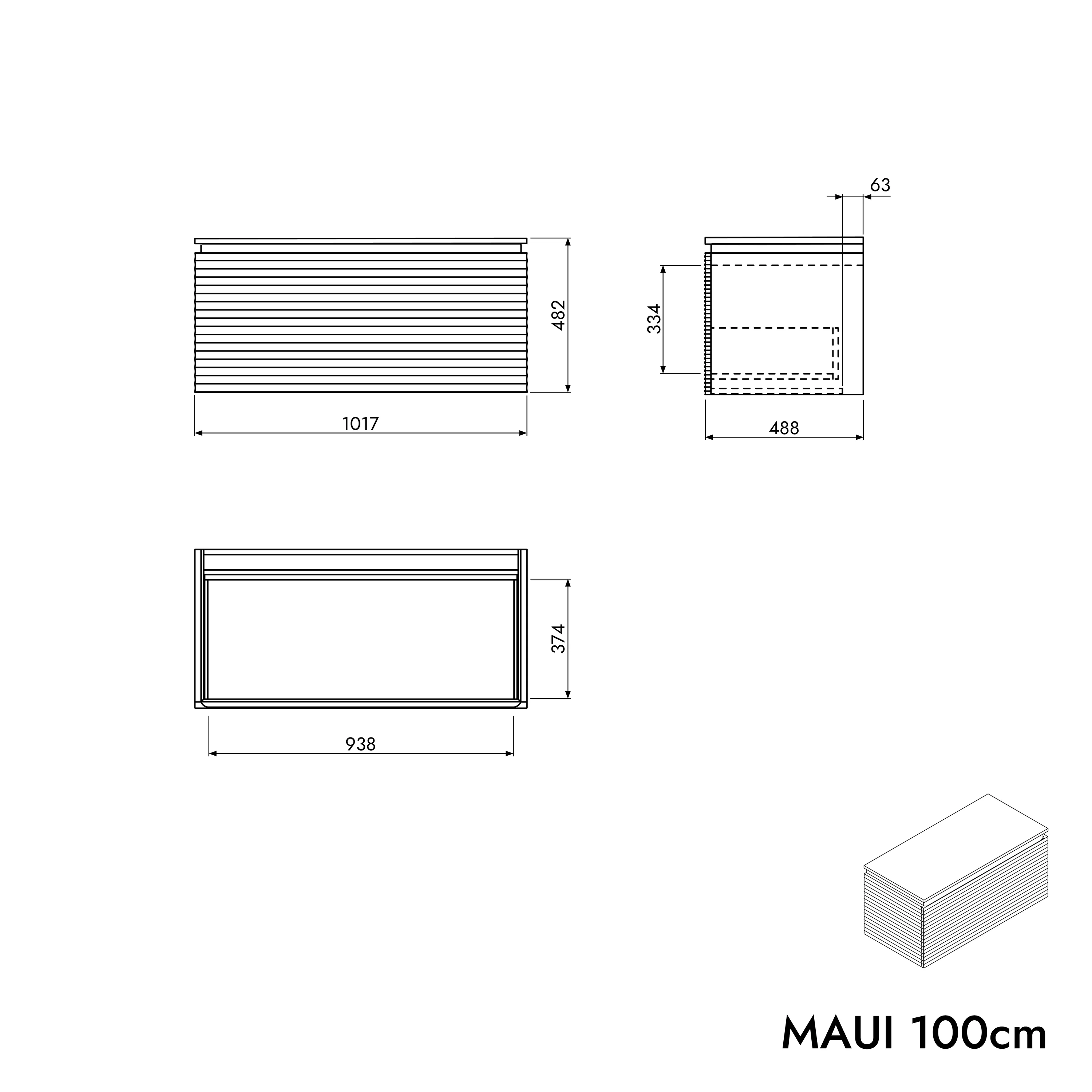 Szafka pod umywalkę MAUI 100 cm - Image 13