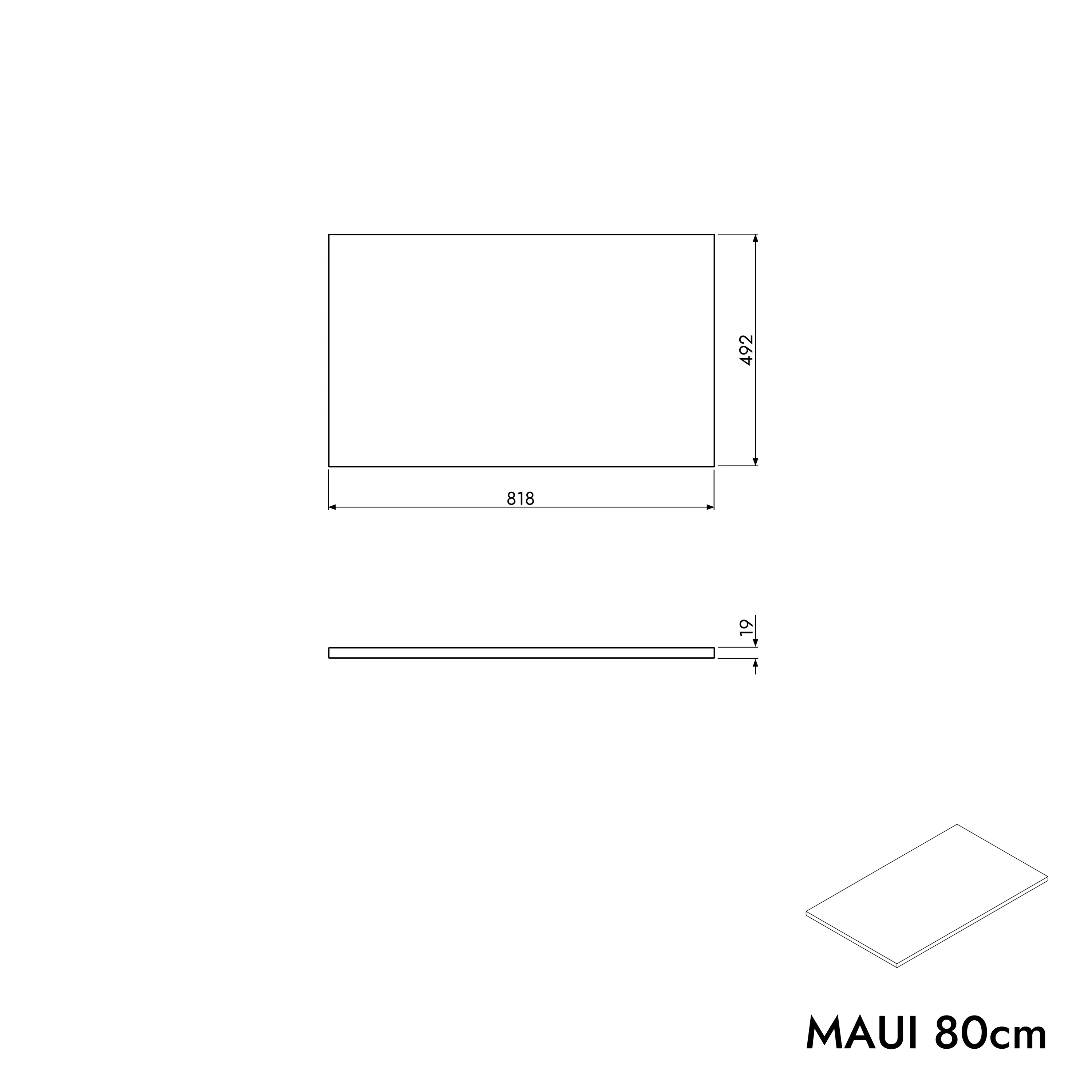 Szafka pod umywalkę MAUI 80 cm - Image 14