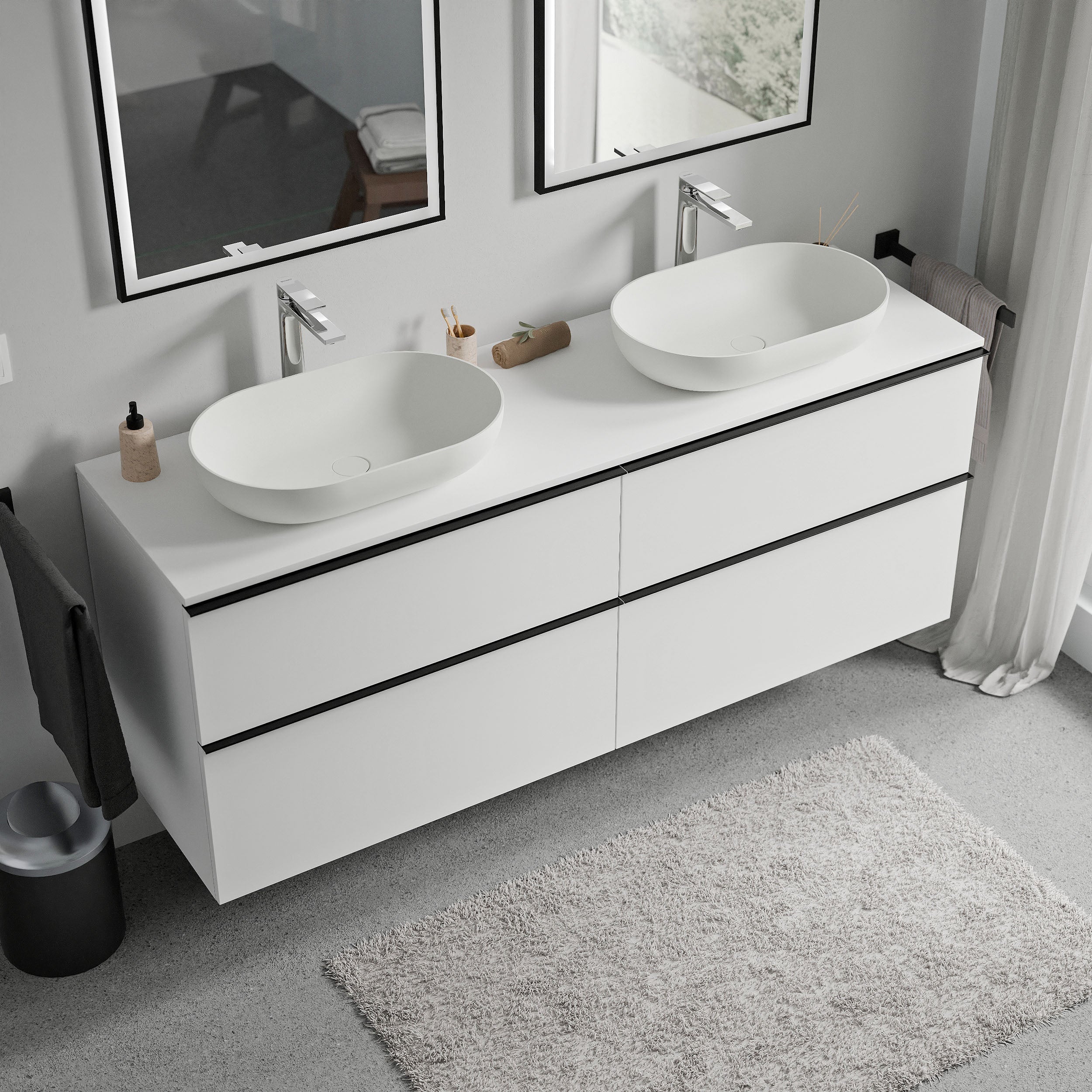 Szafka pod umywalkę nablatową LAVOA 160 cm - Image 74