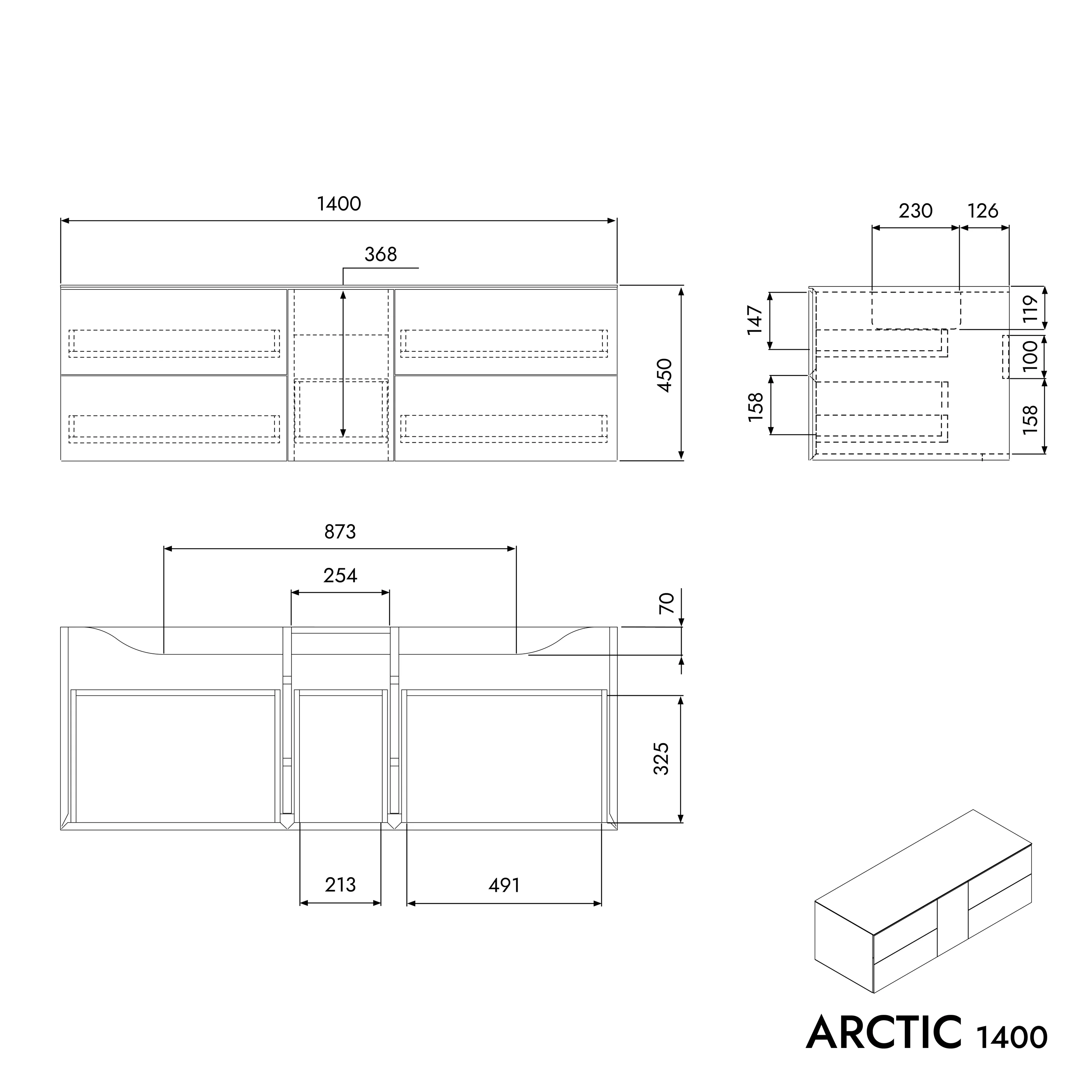 Szafka podumywalkowa ARCTIC 1400 - Image 6