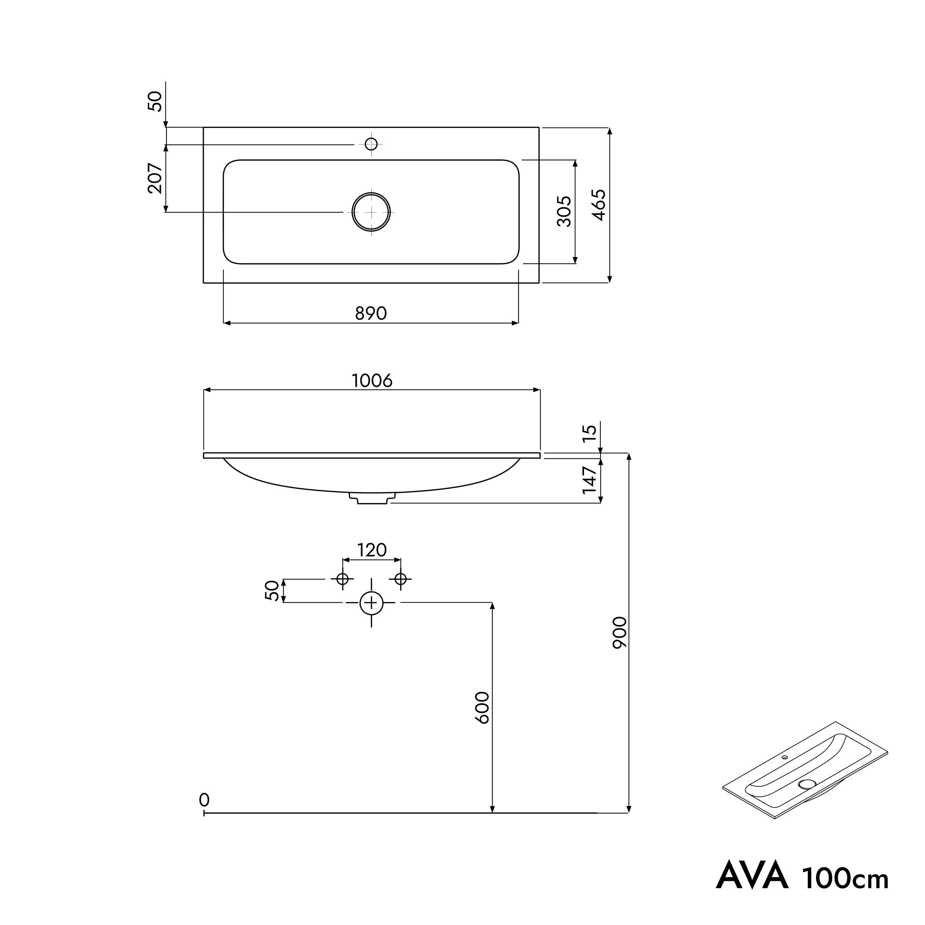 Szafka podumywalkowa AVA 100 cm - Image 48