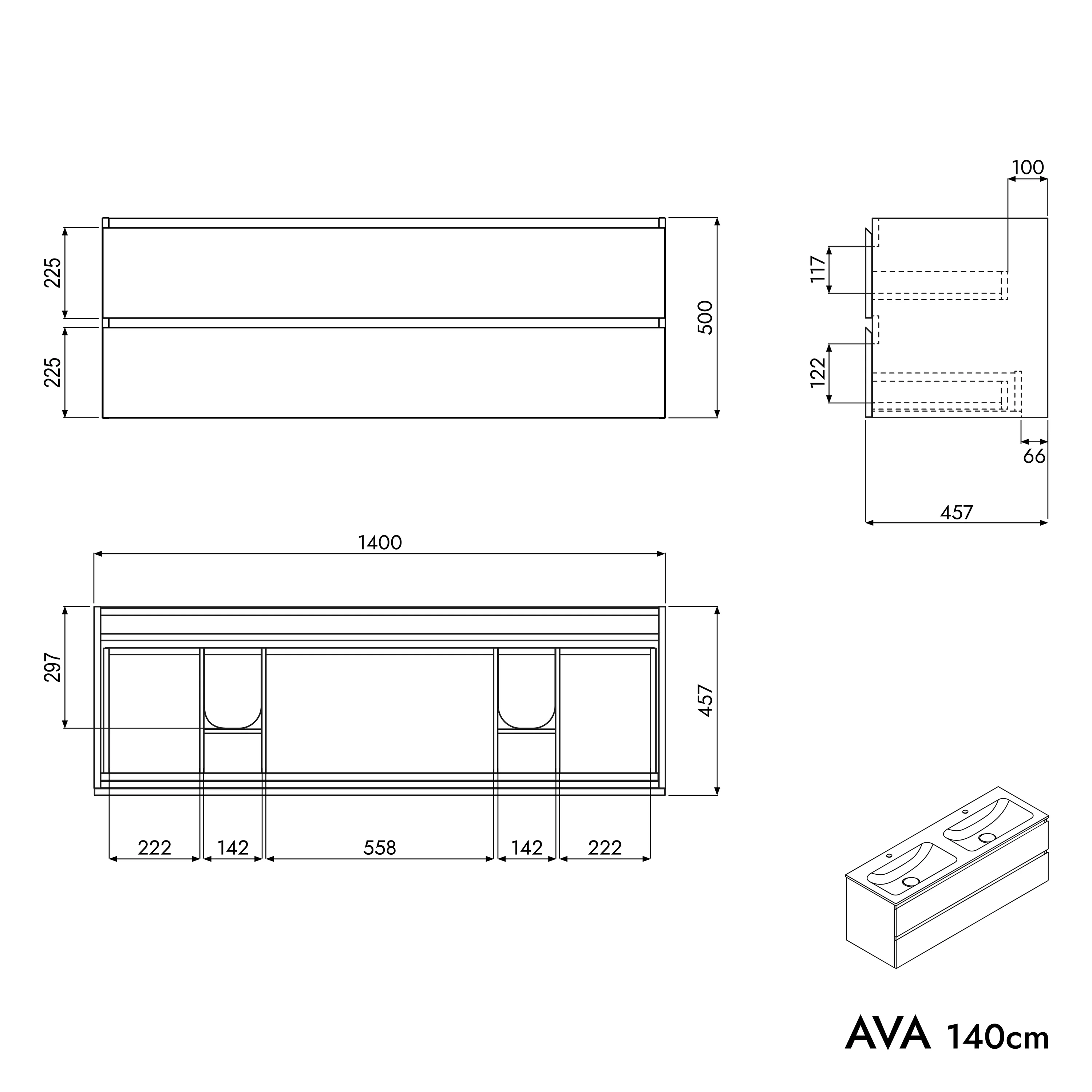 Szafka podumywalkowa AVA 140 cm - Image 47