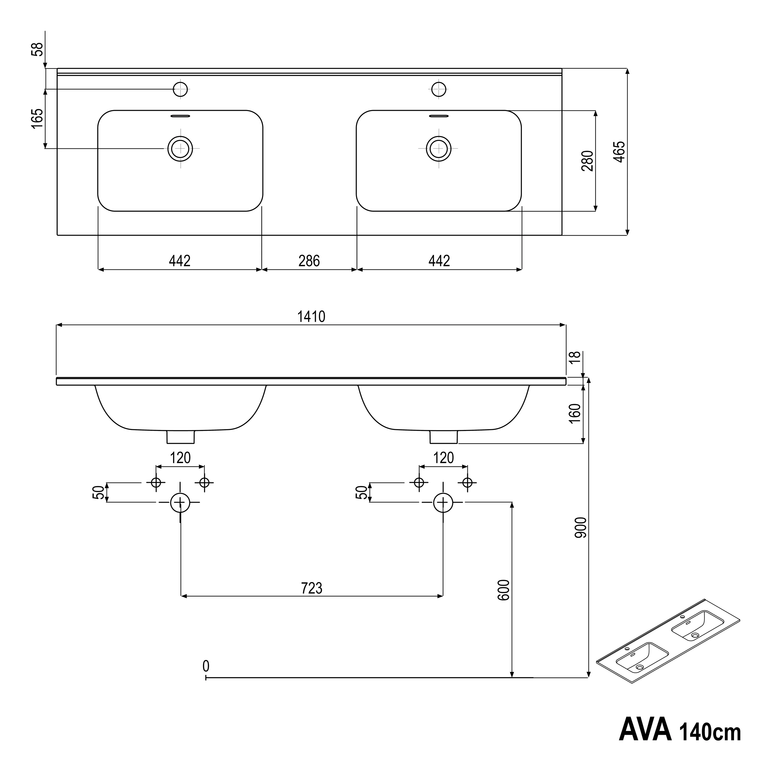 Szafka podumywalkowa AVA 140 cm - Image 32
