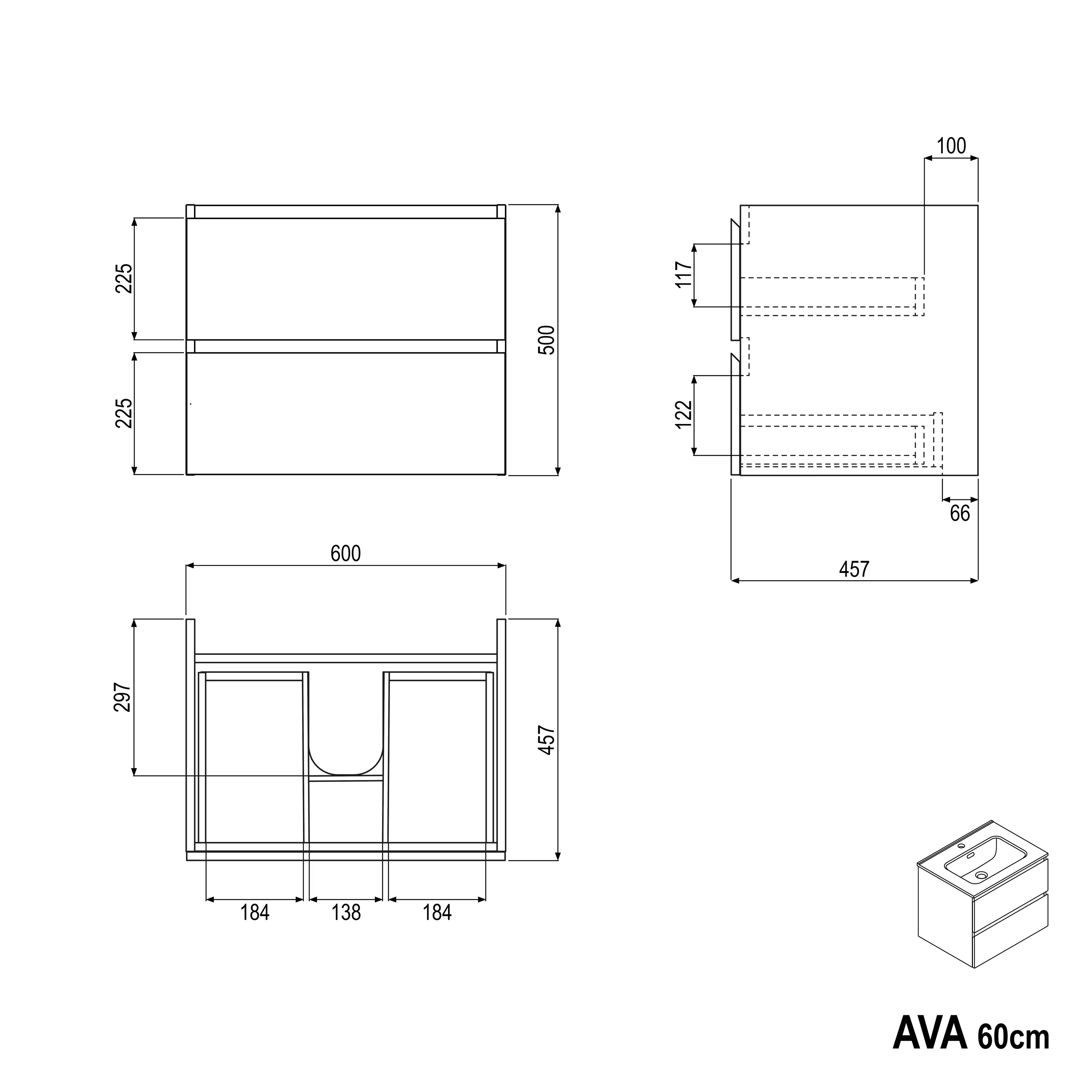Szafka podumywalkowa AVA 60 cm - Image 69
