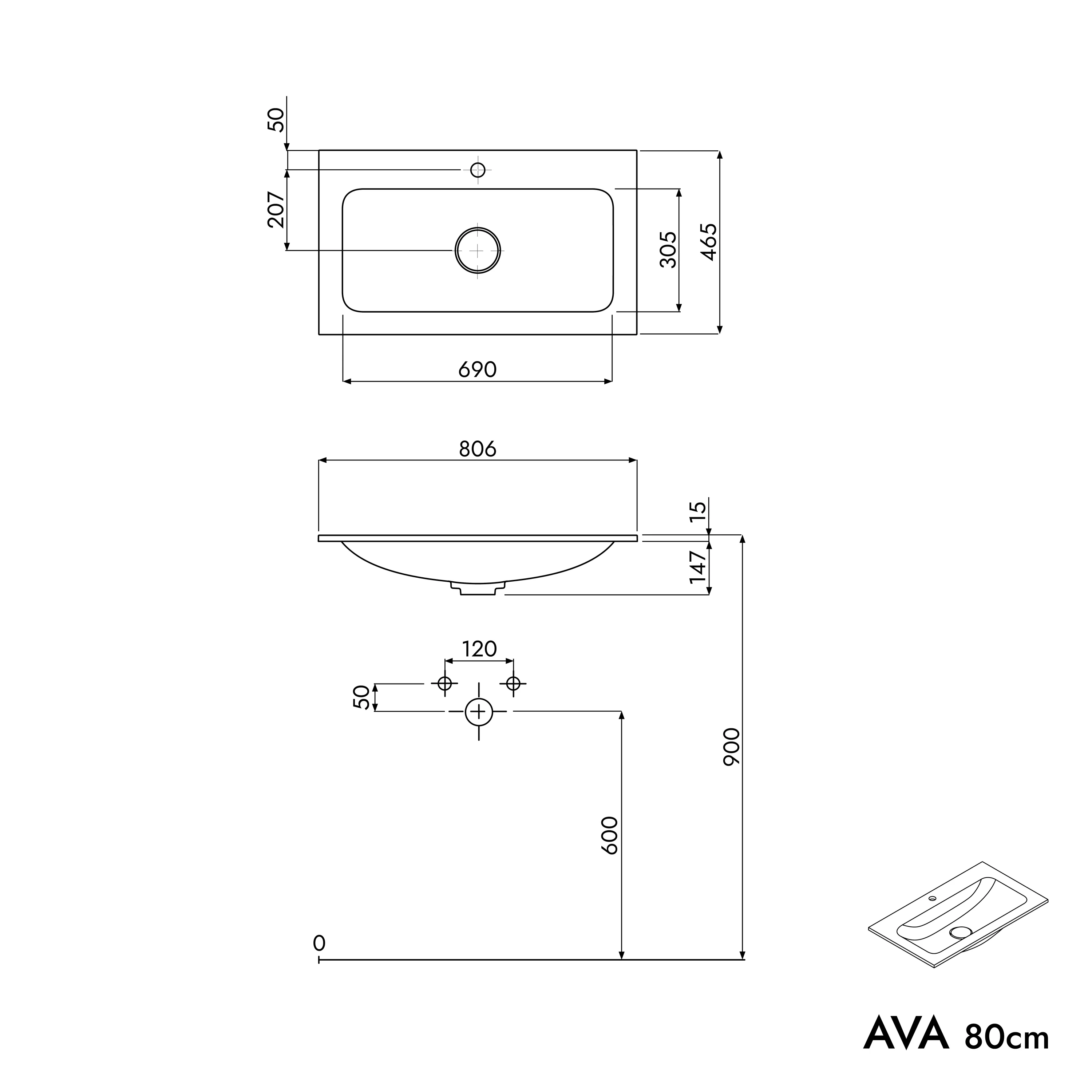 Szafka podumywalkowa AVA 80 cm - Image 48