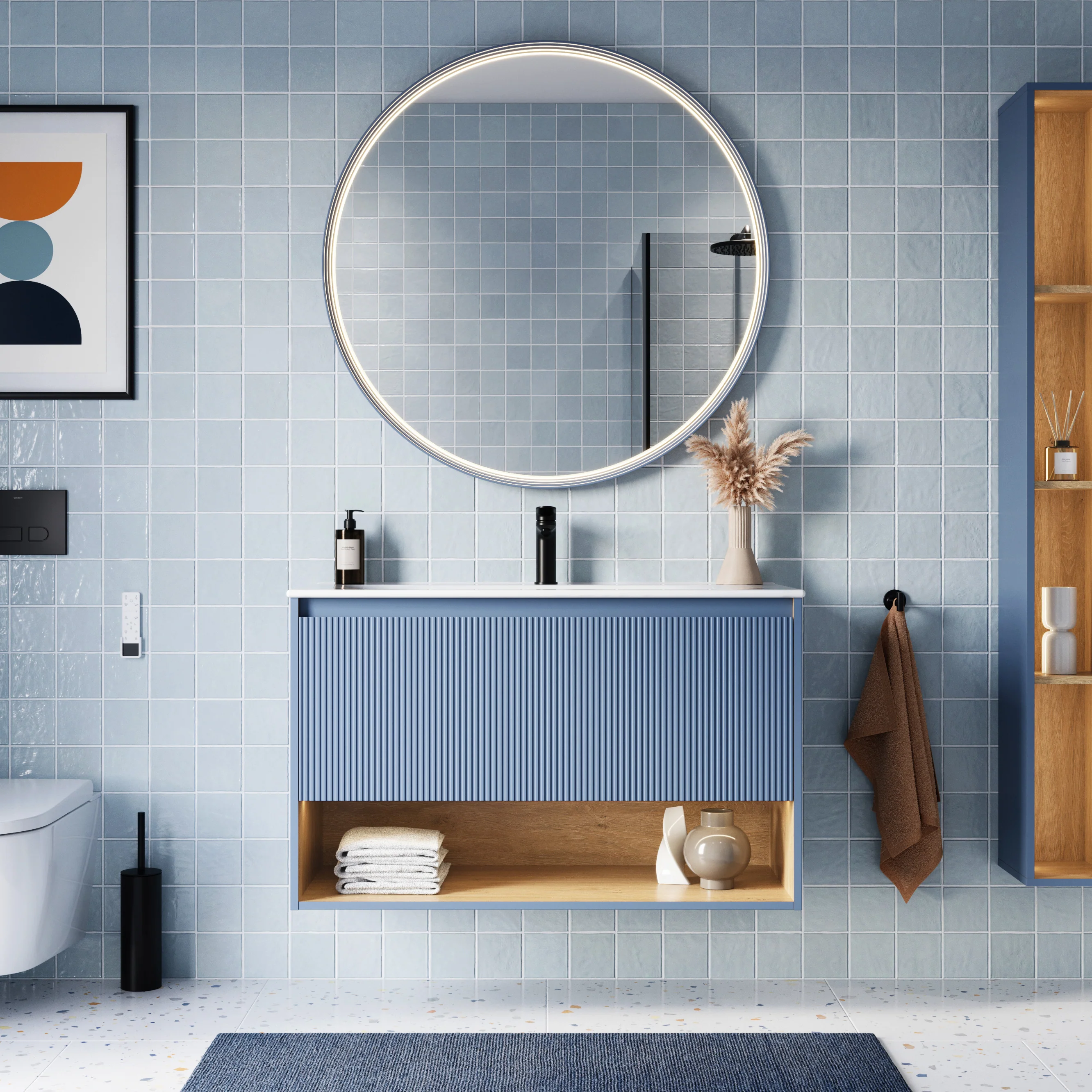 Szafka podumywalkowa BELDIVO 100 cm z umywalką ceramiczną Duravit - Image 10