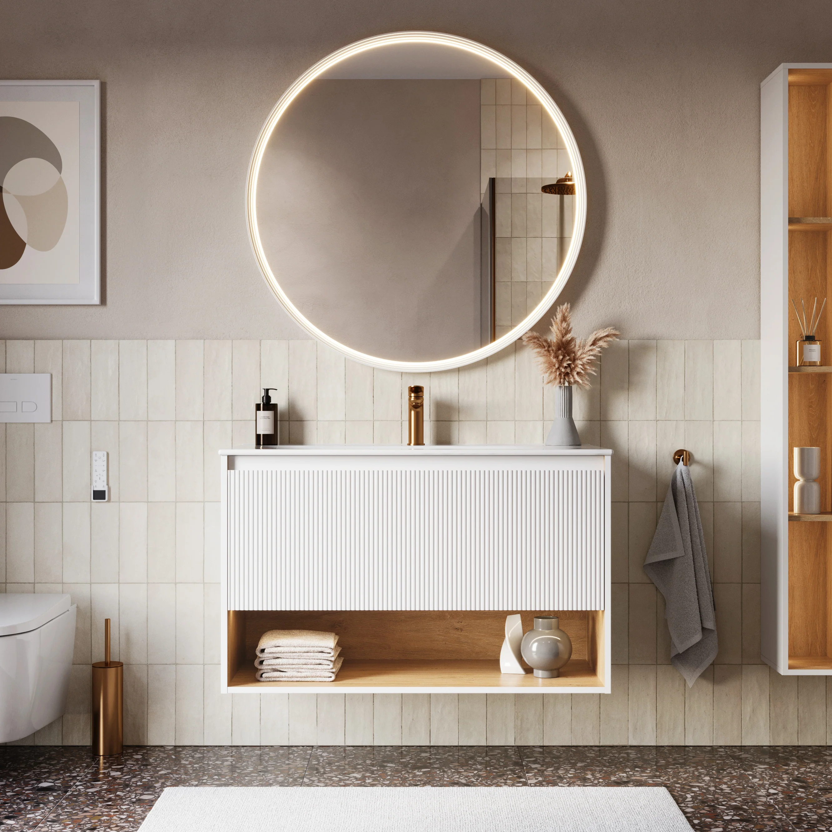 Szafka podumywalkowa BELDIVO 100 cm z umywalką ceramiczną Duravit - Image 22