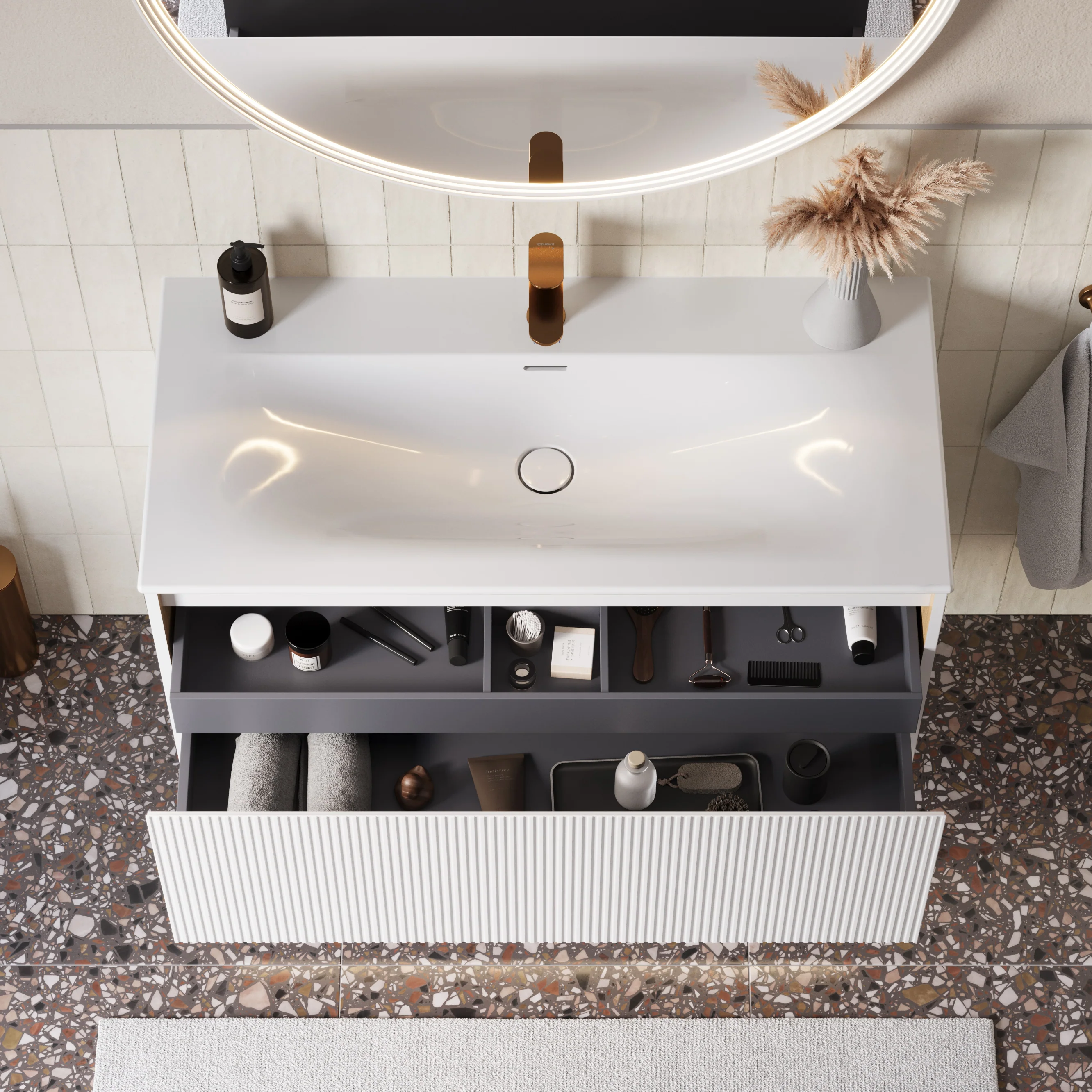 Szafka podumywalkowa BELDIVO 100 cm z umywalką ceramiczną Duravit - Image 23