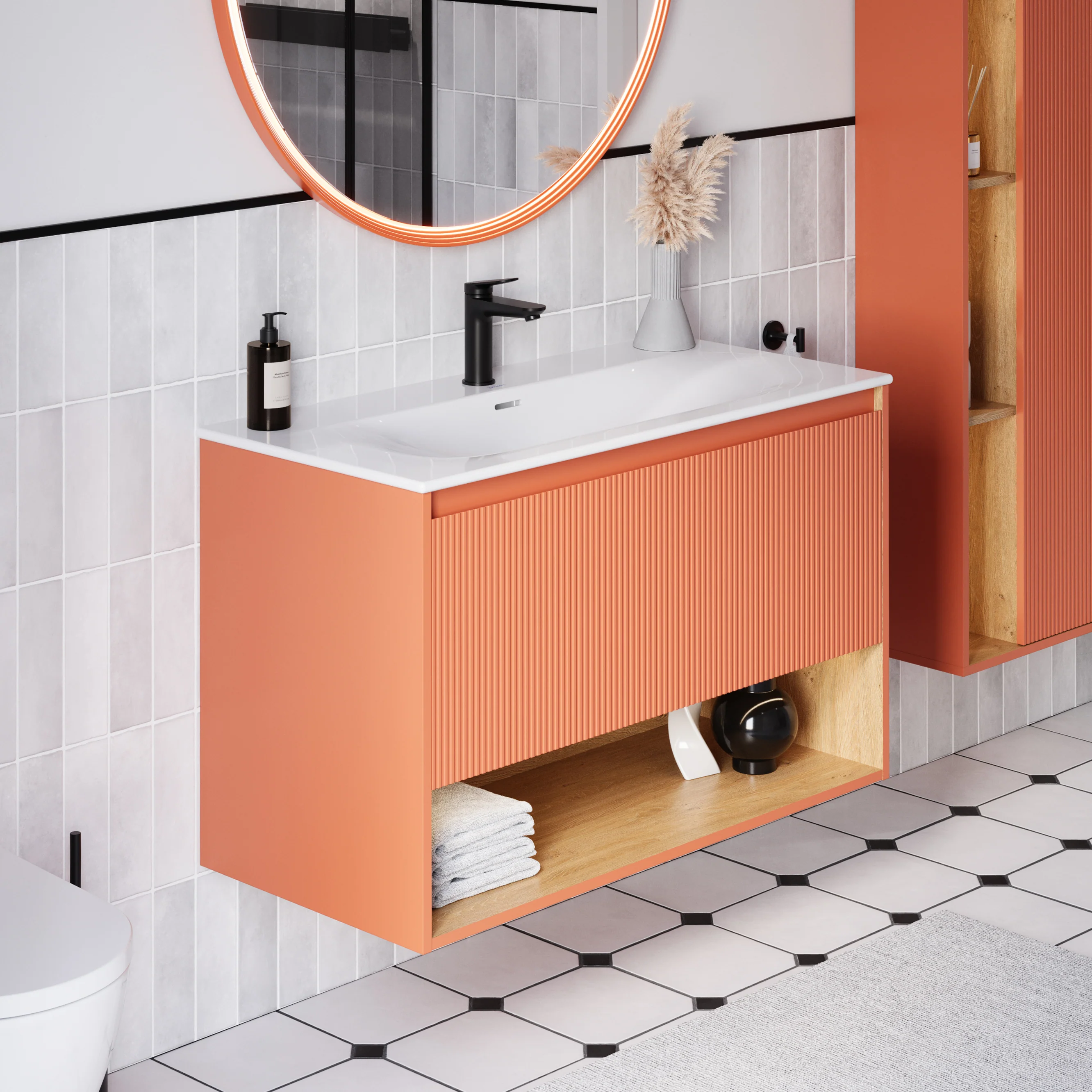 Szafka podumywalkowa BELDIVO 100 cm z umywalką ceramiczną Duravit - Image 5