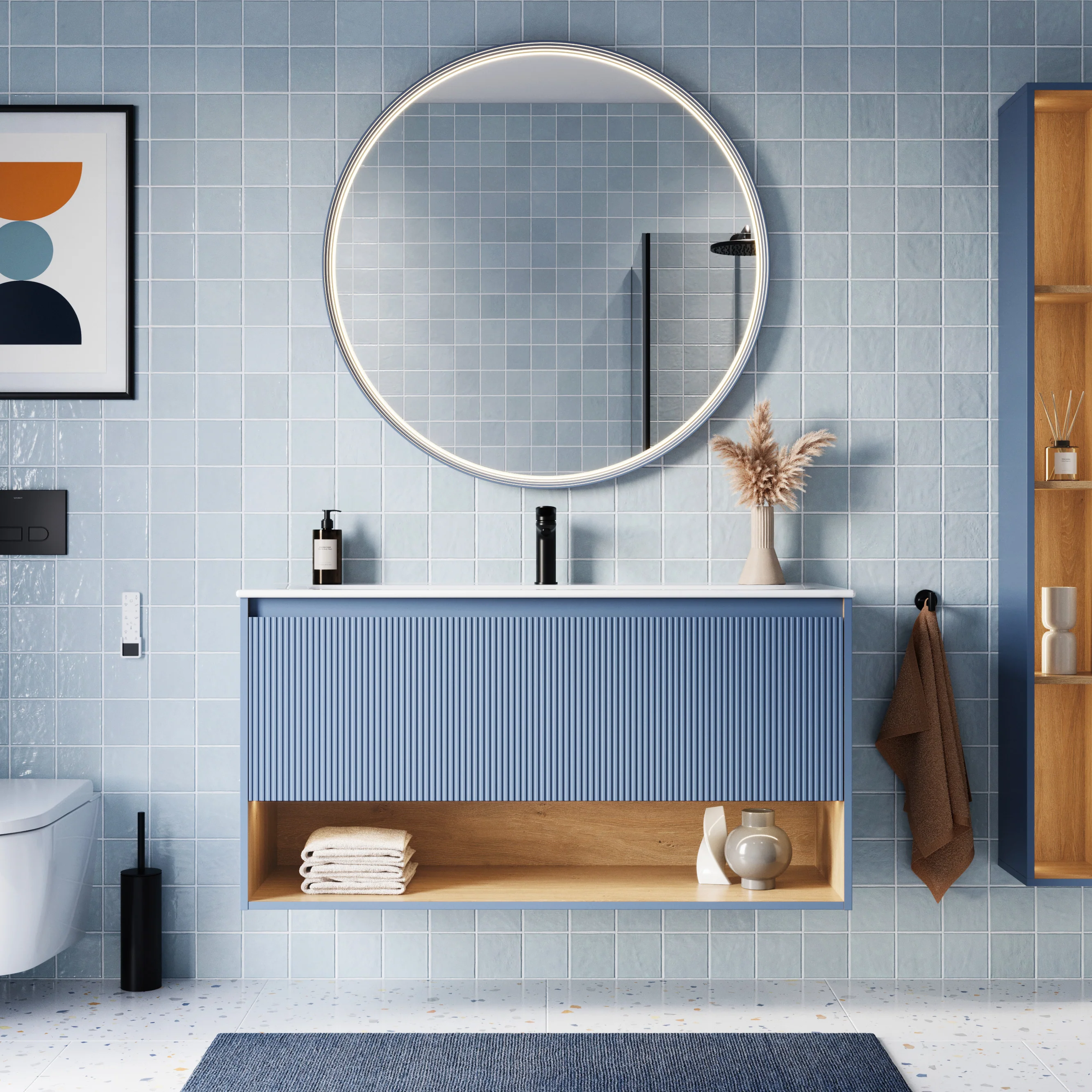 Szafka podumywalkowa BELDIVO 120 cm z umywalką ceramiczną Duravit - Image 10