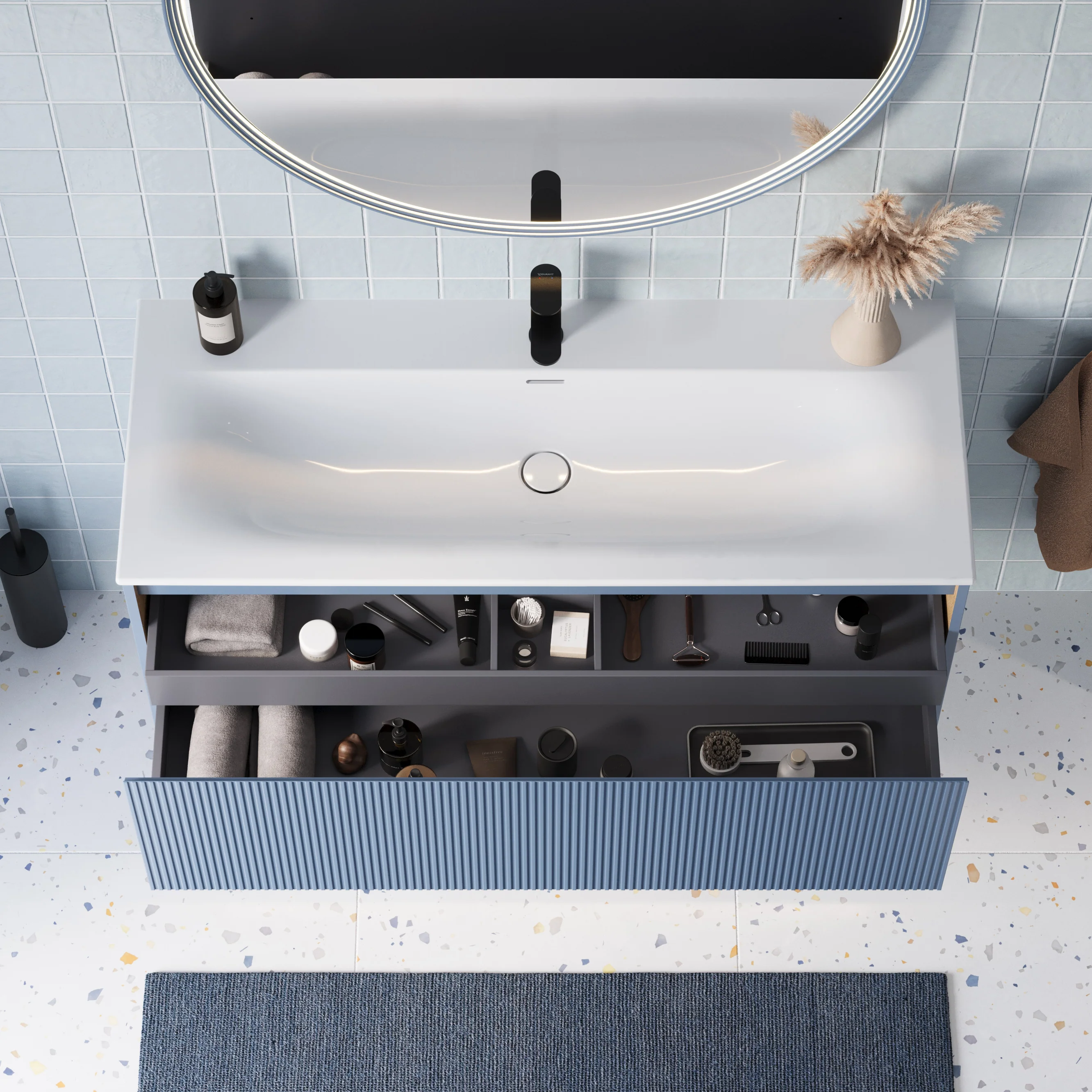Szafka podumywalkowa BELDIVO 120 cm z umywalką ceramiczną Duravit - Image 11