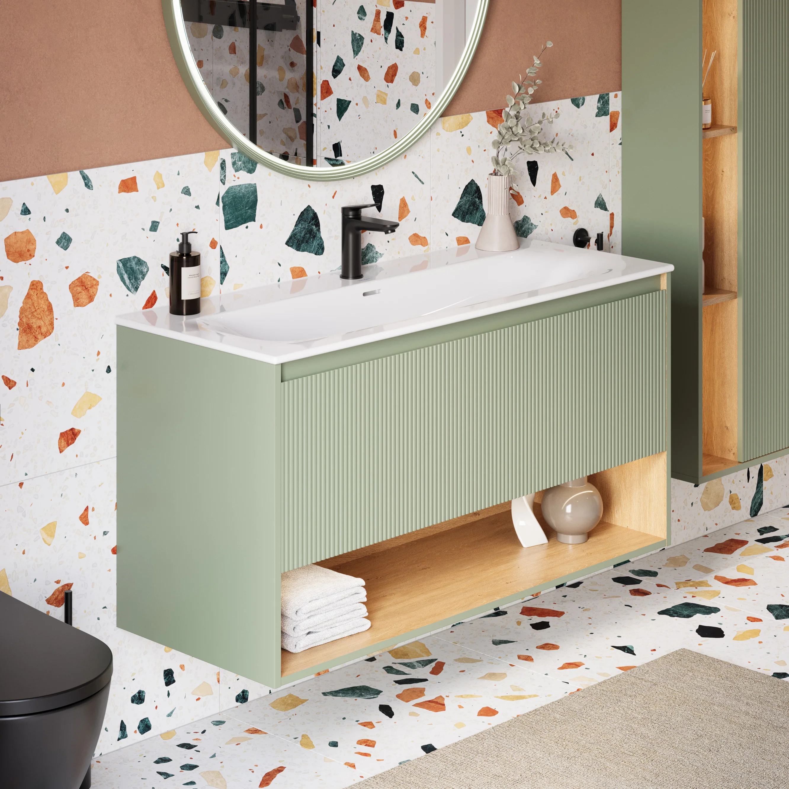Szafka podumywalkowa BELDIVO 120 cm z umywalką ceramiczną Duravit - Image 13