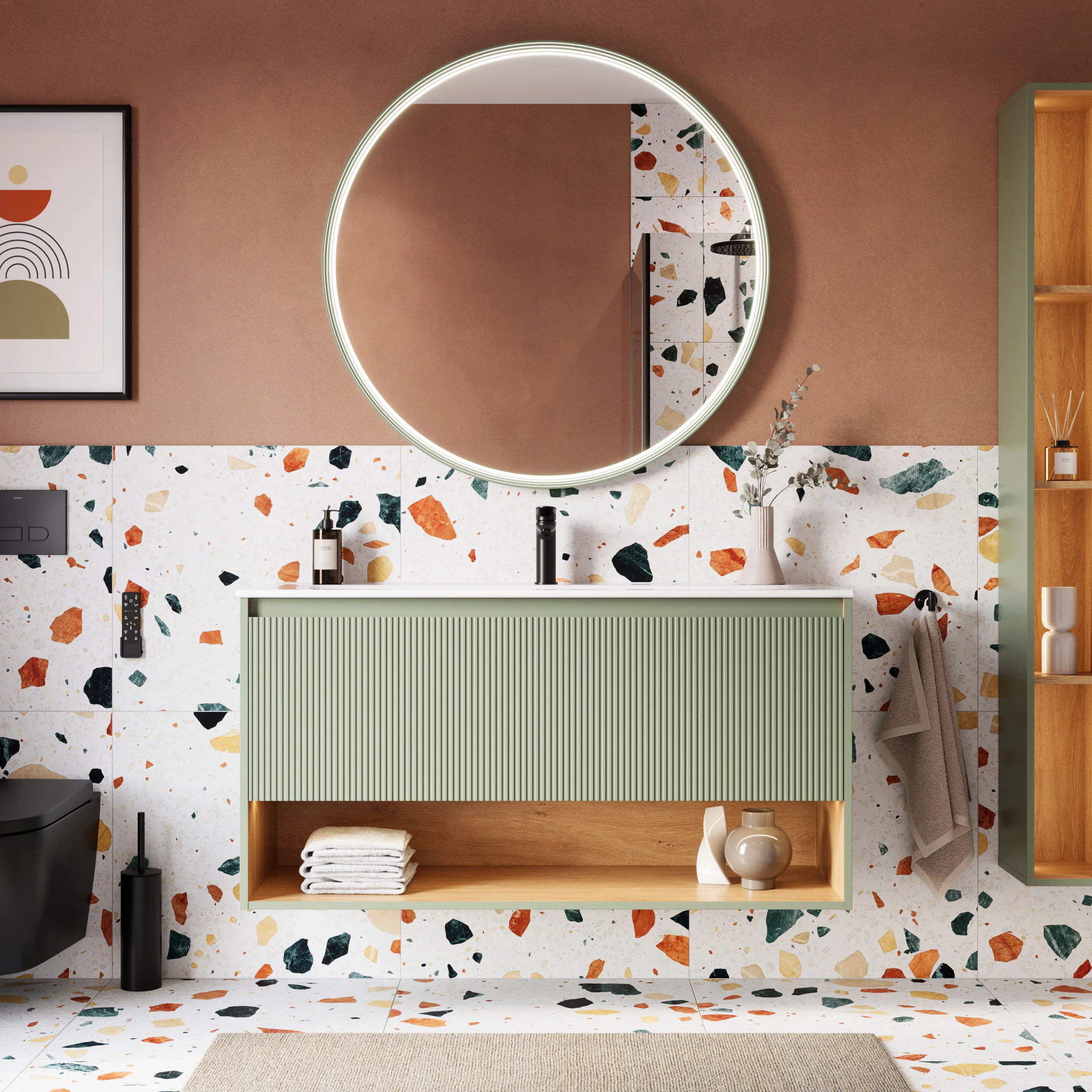 Szafka podumywalkowa BELDIVO 120 cm z umywalką ceramiczną Duravit - Image 14