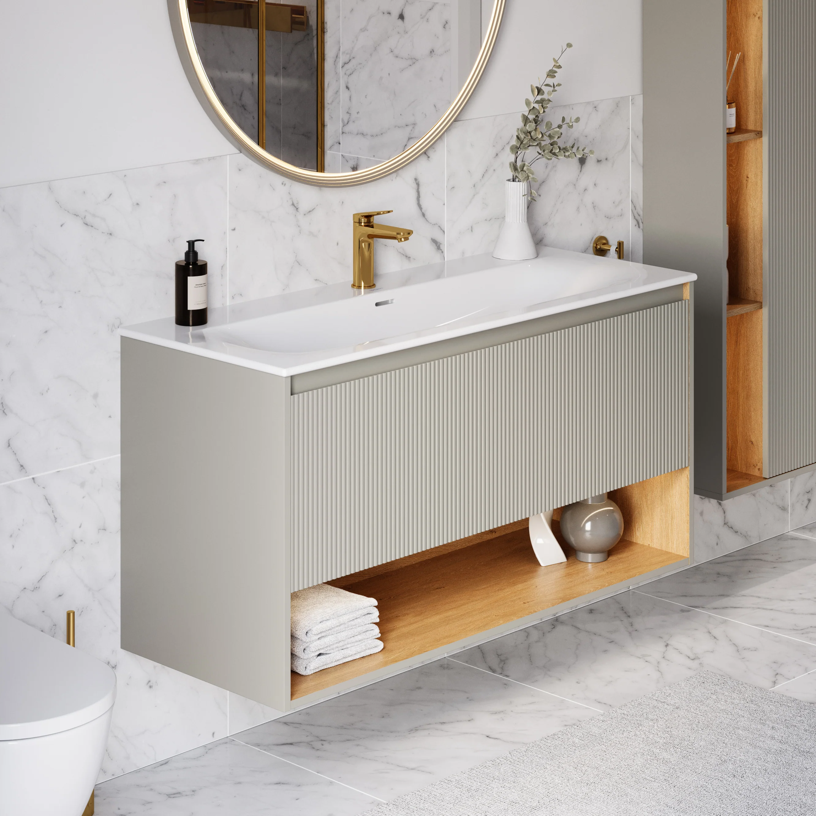 Szafka podumywalkowa BELDIVO 120 cm z umywalką ceramiczną Duravit - Image 17