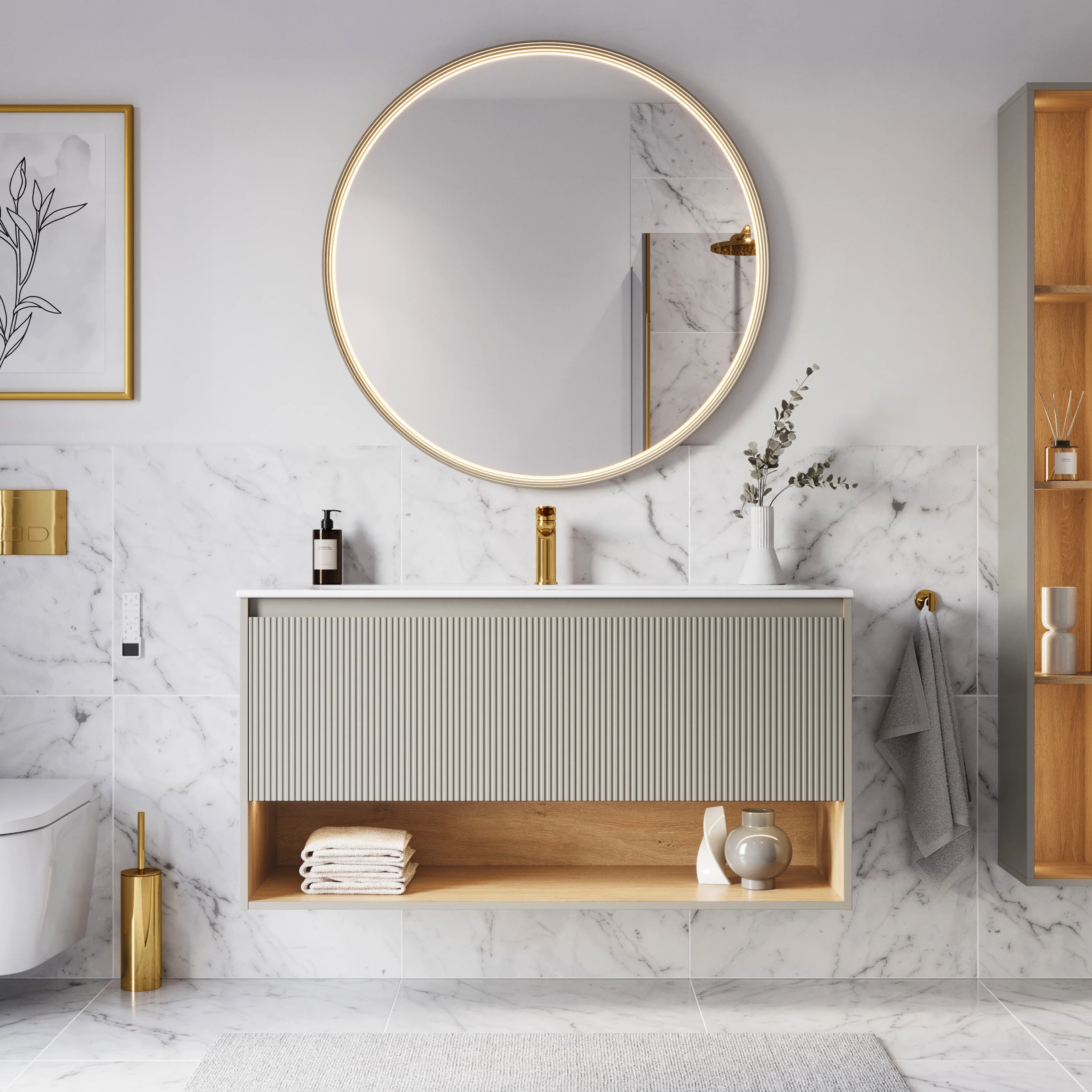 Szafka podumywalkowa BELDIVO 120 cm z umywalką ceramiczną Duravit - Image 18
