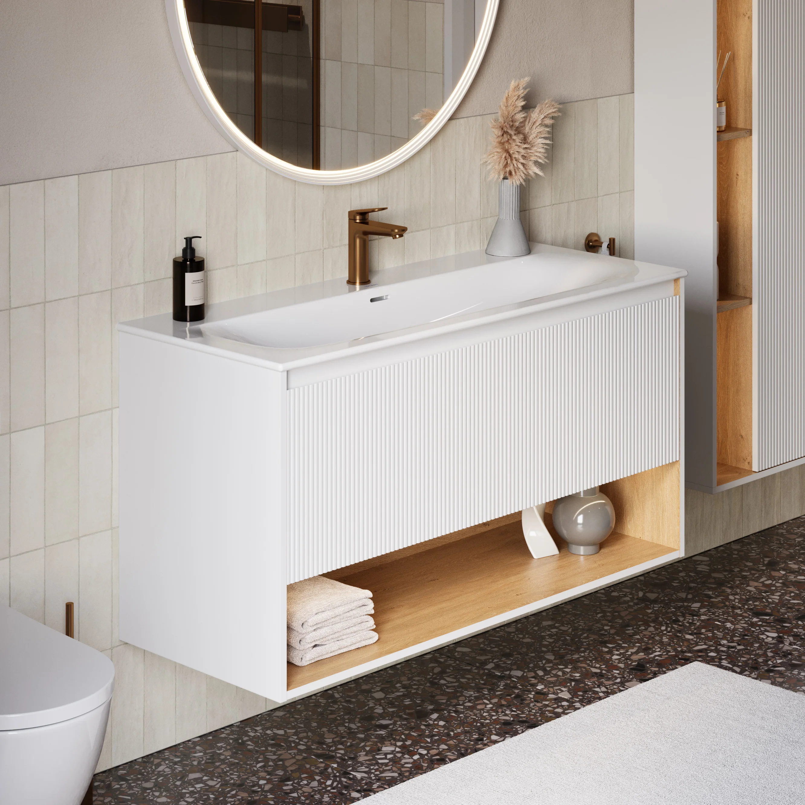 Szafka podumywalkowa BELDIVO 120 cm z umywalką ceramiczną Duravit - Image 21