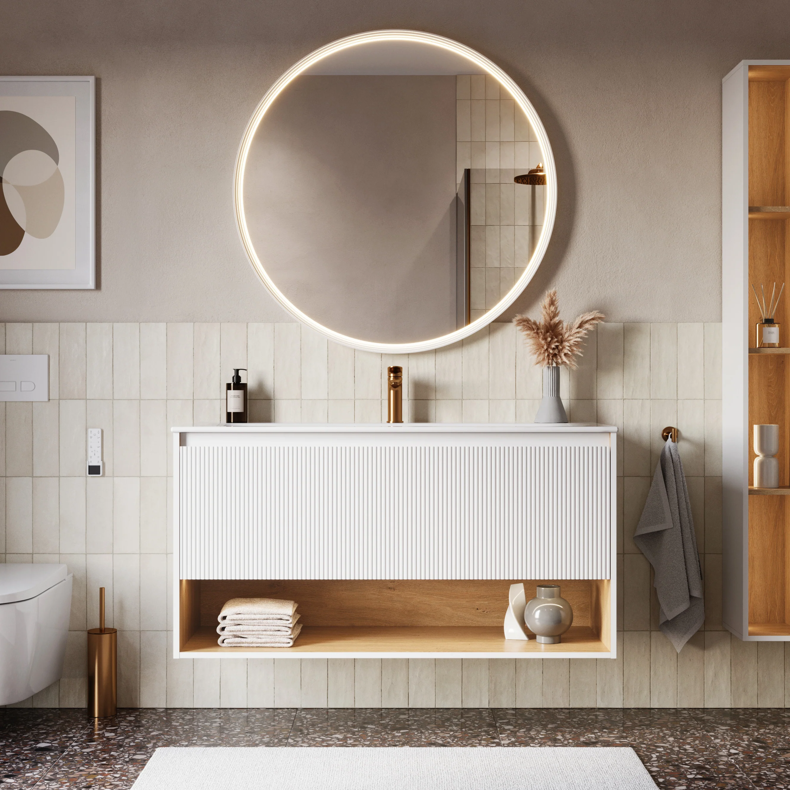 Szafka podumywalkowa BELDIVO 120 cm z umywalką ceramiczną Duravit - Image 22