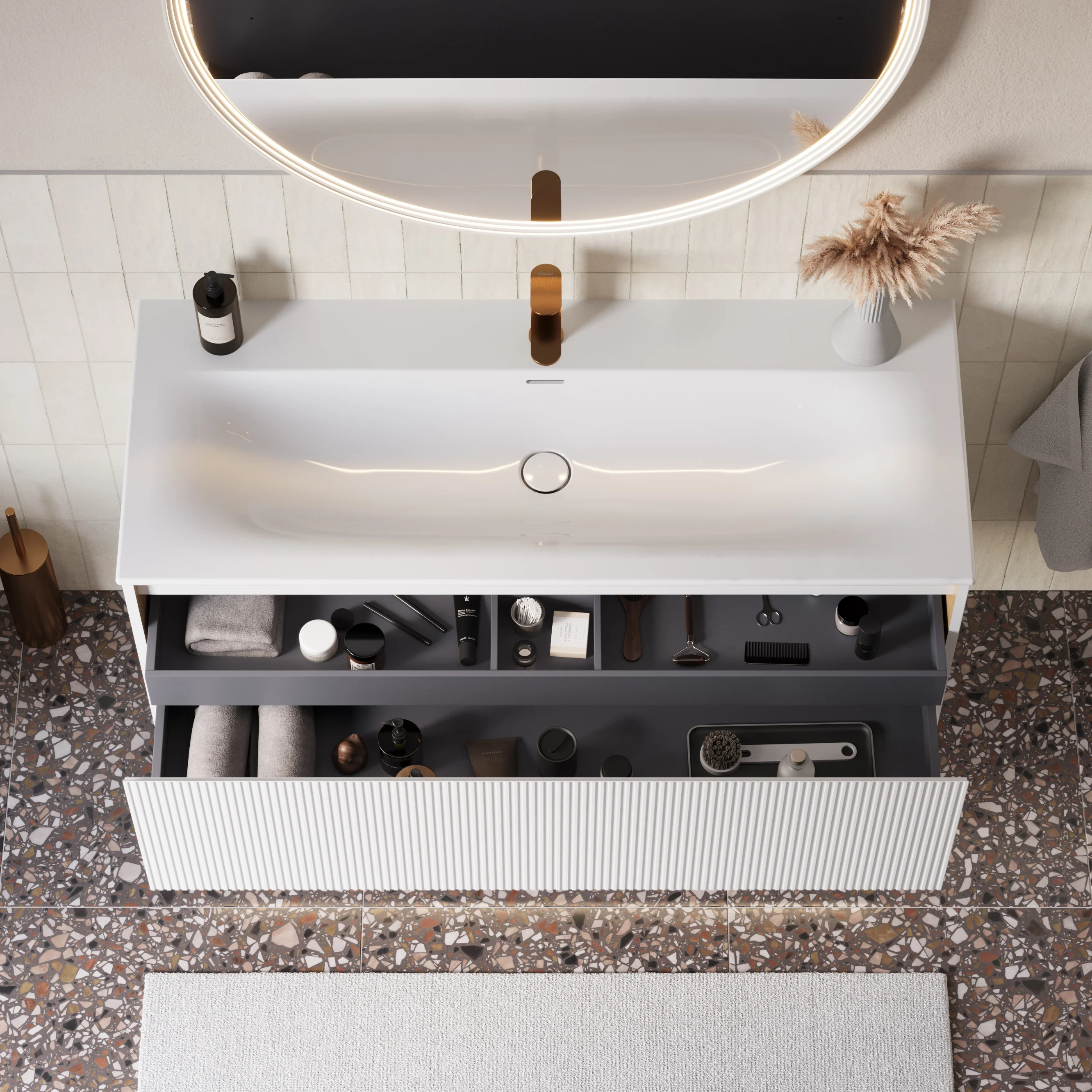 Szafka podumywalkowa BELDIVO 120 cm z umywalką ceramiczną Duravit - Image 23