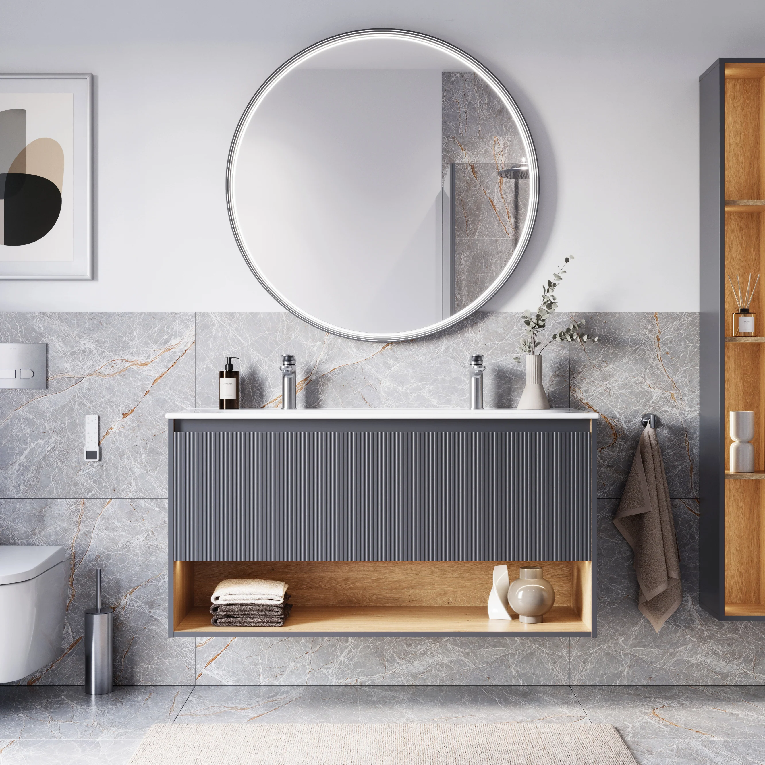 Szafka podumywalkowa BELDIVO 120 cm z umywalką ceramiczną Duravit - Image 28
