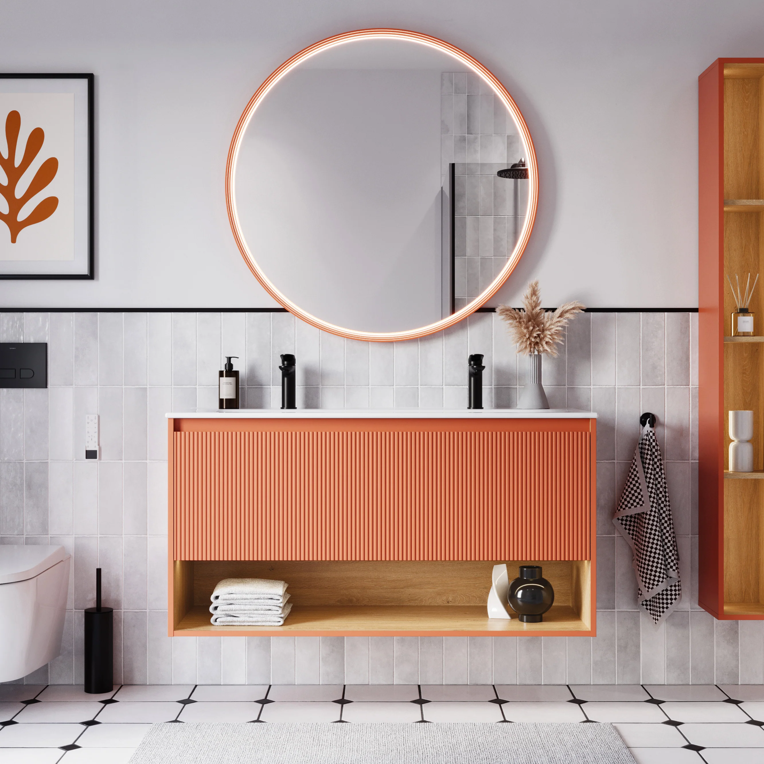 Szafka podumywalkowa BELDIVO 120 cm z umywalką ceramiczną Duravit - Image 32