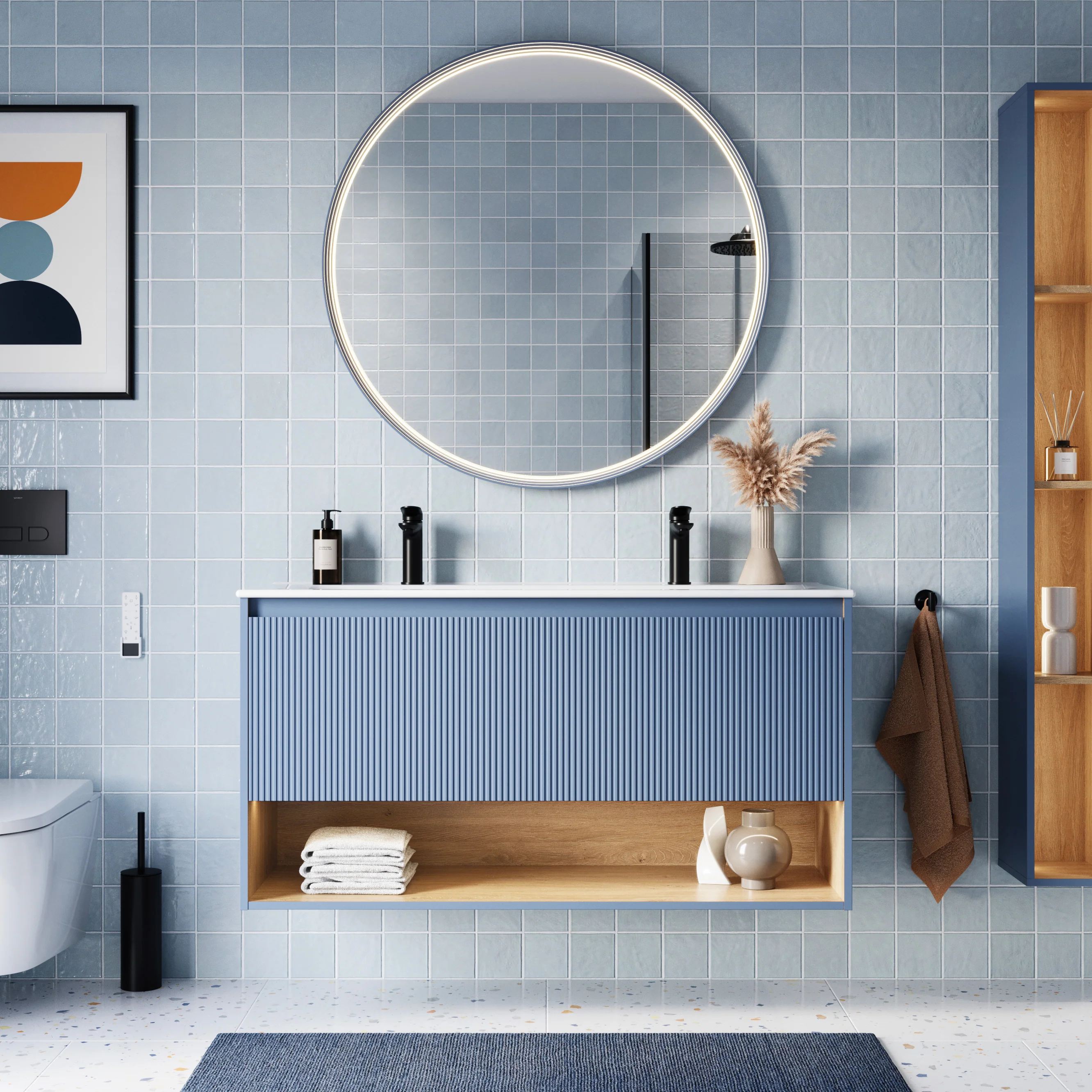 Szafka podumywalkowa BELDIVO 120 cm z umywalką ceramiczną Duravit - Image 35