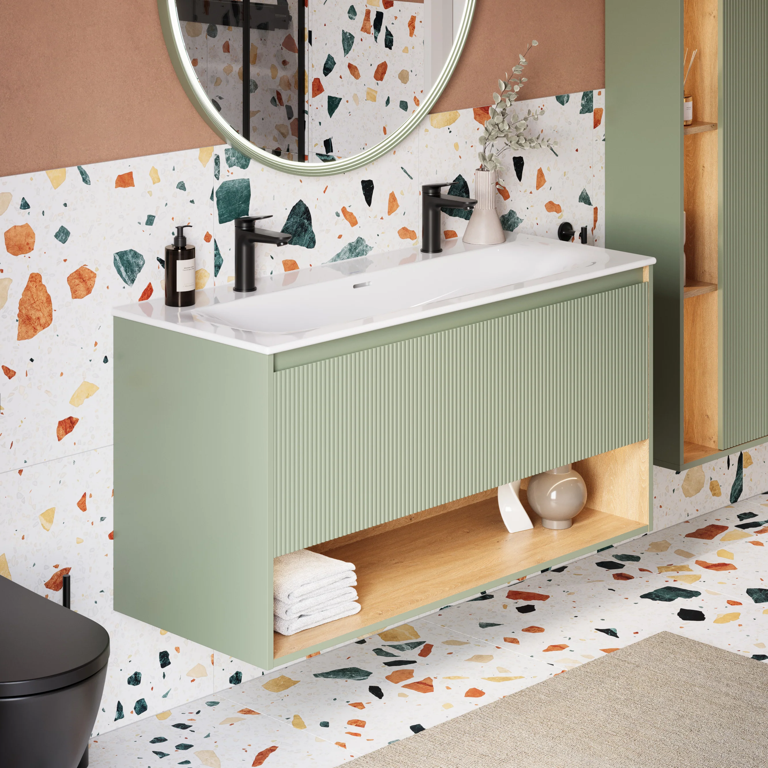 Szafka podumywalkowa BELDIVO 120 cm z umywalką ceramiczną Duravit - Image 41
