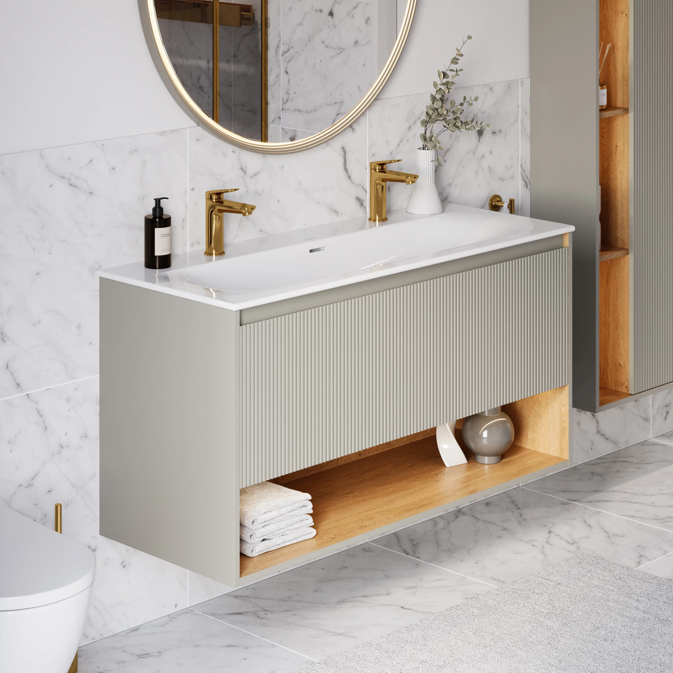 Szafka podumywalkowa BELDIVO 120 cm z umywalką ceramiczną Duravit - Image 46