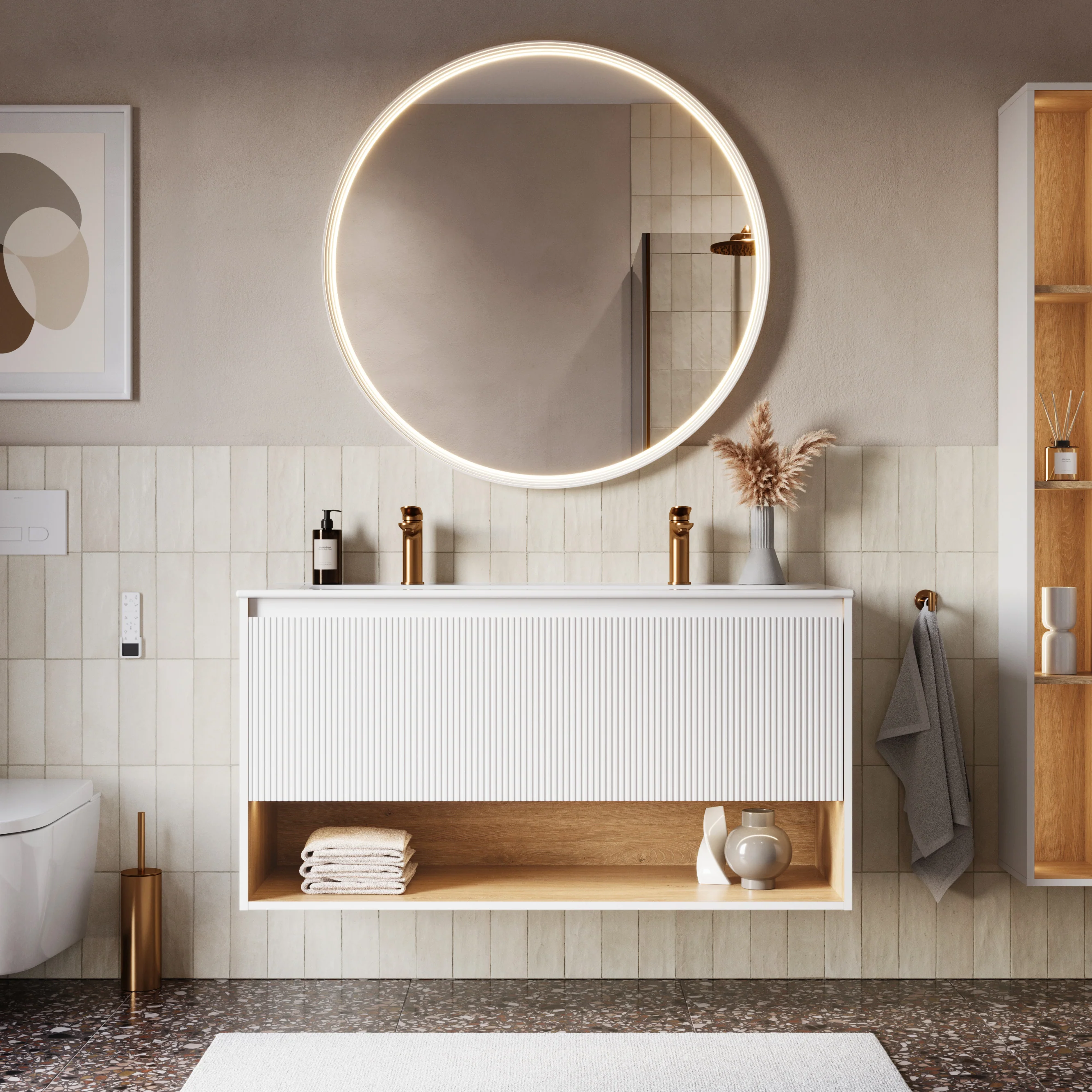 Szafka podumywalkowa BELDIVO 120 cm z umywalką ceramiczną Duravit - Image 47