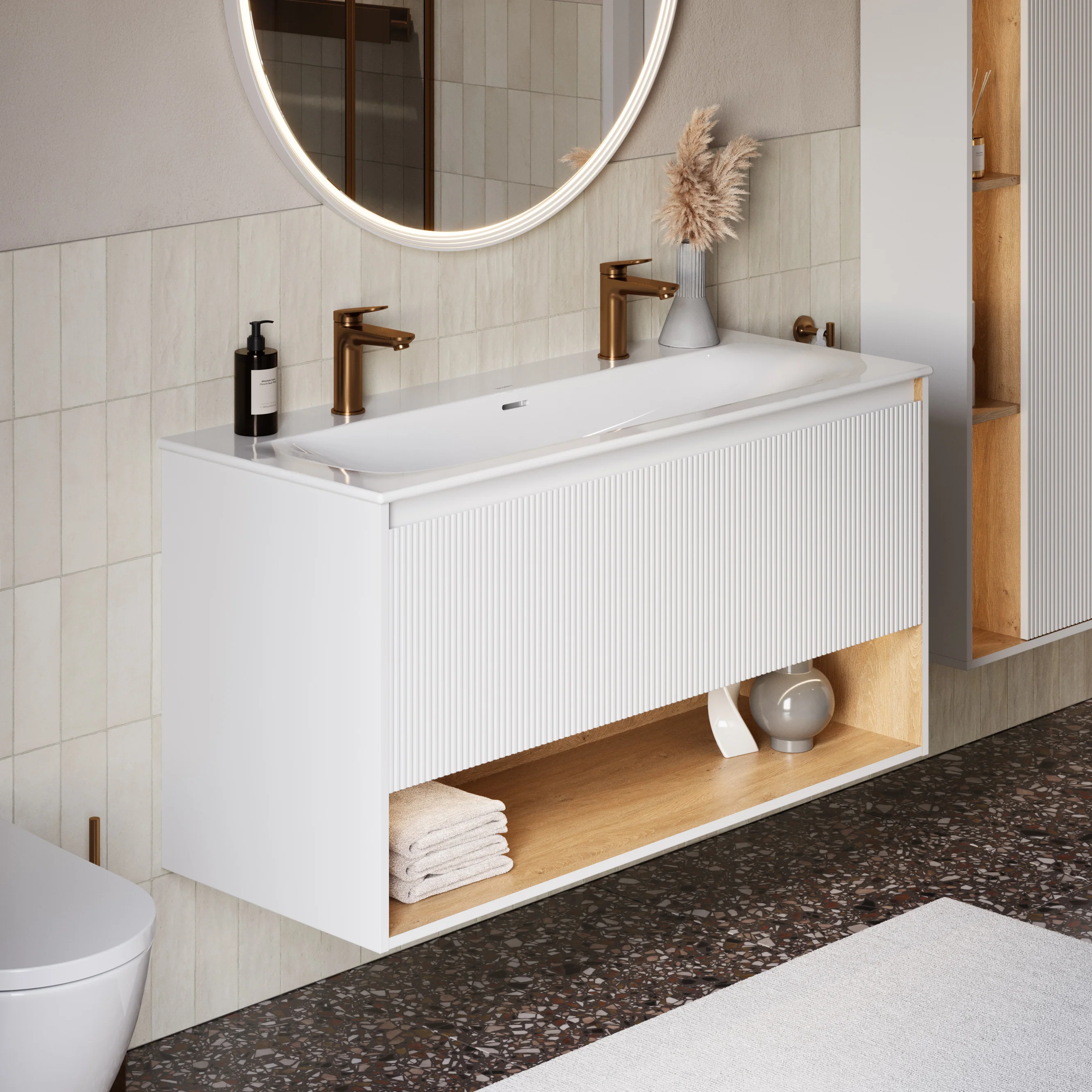 Szafka podumywalkowa BELDIVO 120 cm z umywalką ceramiczną Duravit - Image 51
