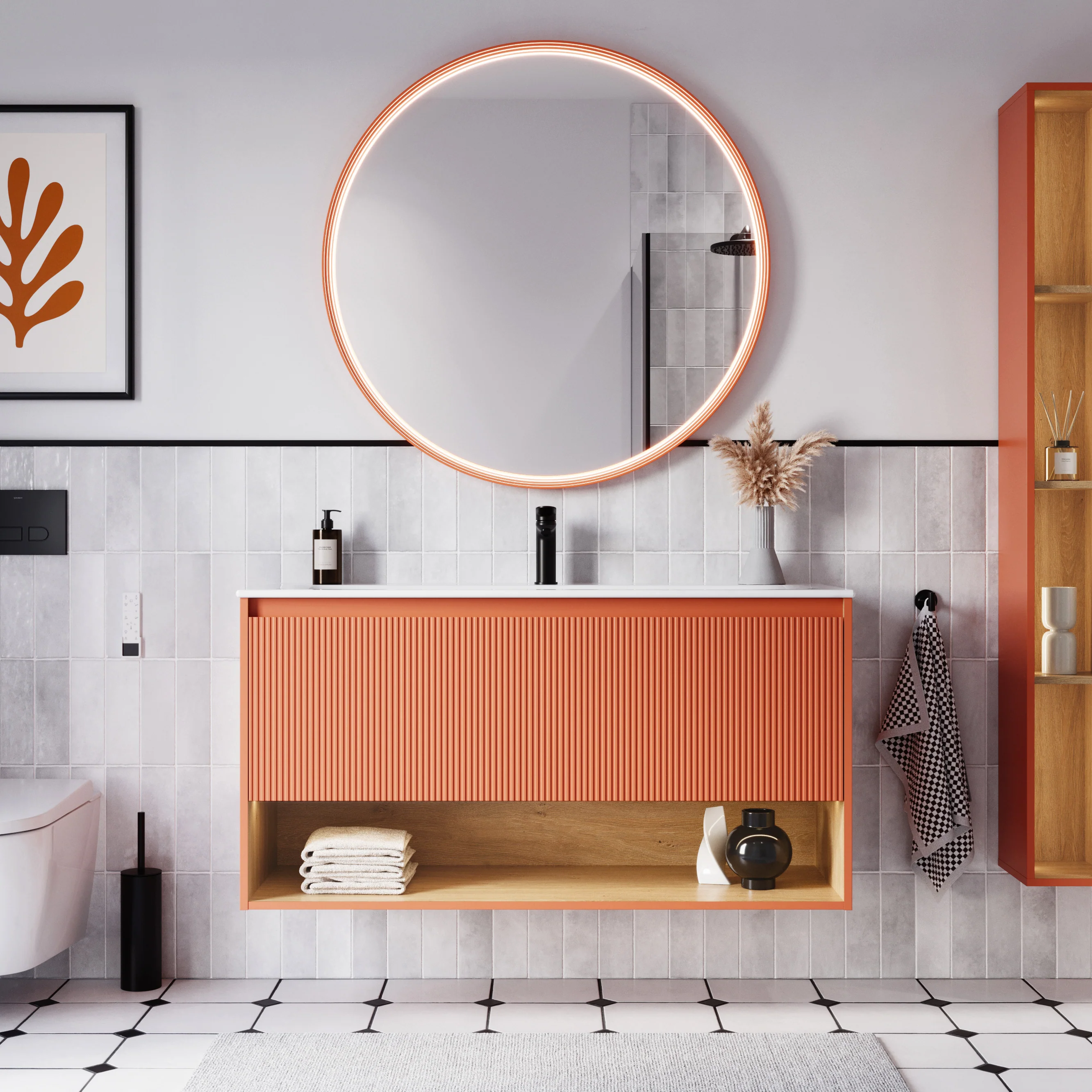 Szafka podumywalkowa BELDIVO 120 cm z umywalką ceramiczną Duravit - Image 6