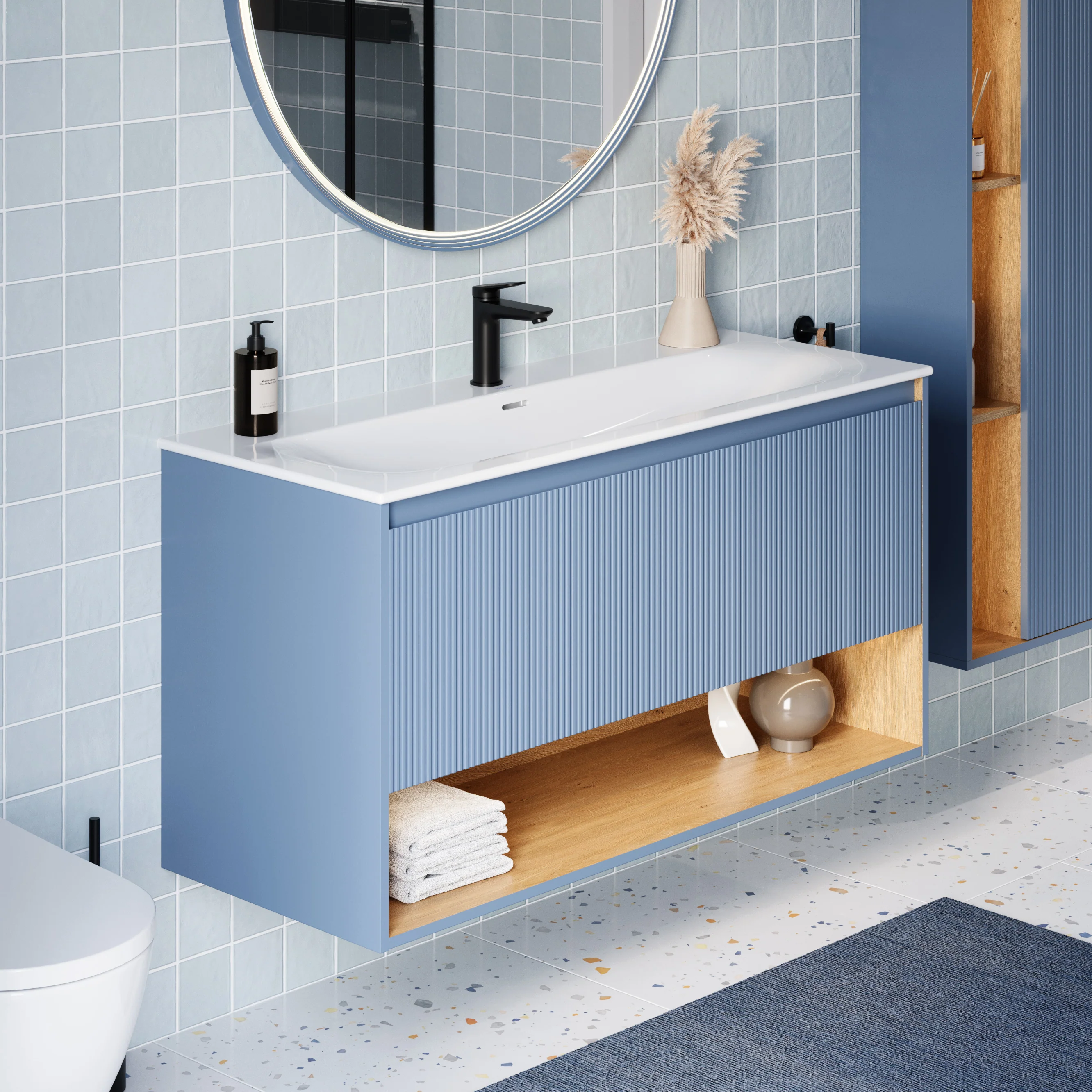 Szafka podumywalkowa BELDIVO 120 cm z umywalką ceramiczną Duravit - Image 9