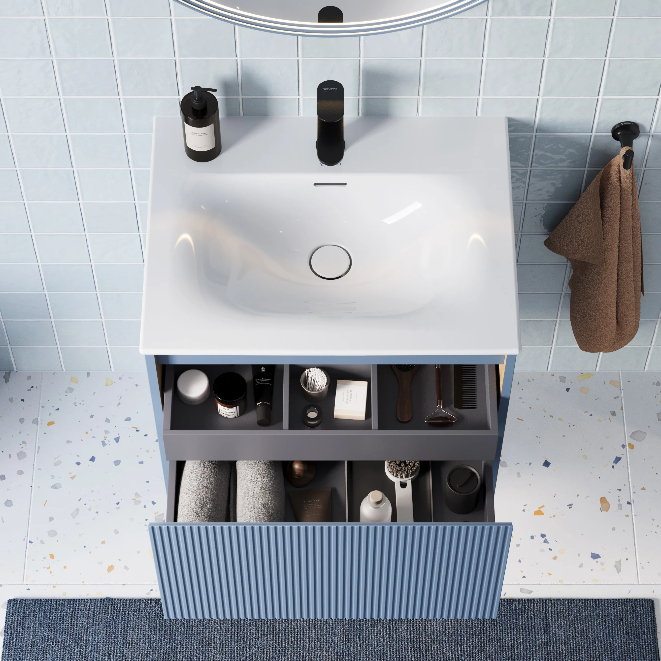Szafka podumywalkowa BELDIVO 60 cm z umywalką ceramiczną Duravit - Image 11