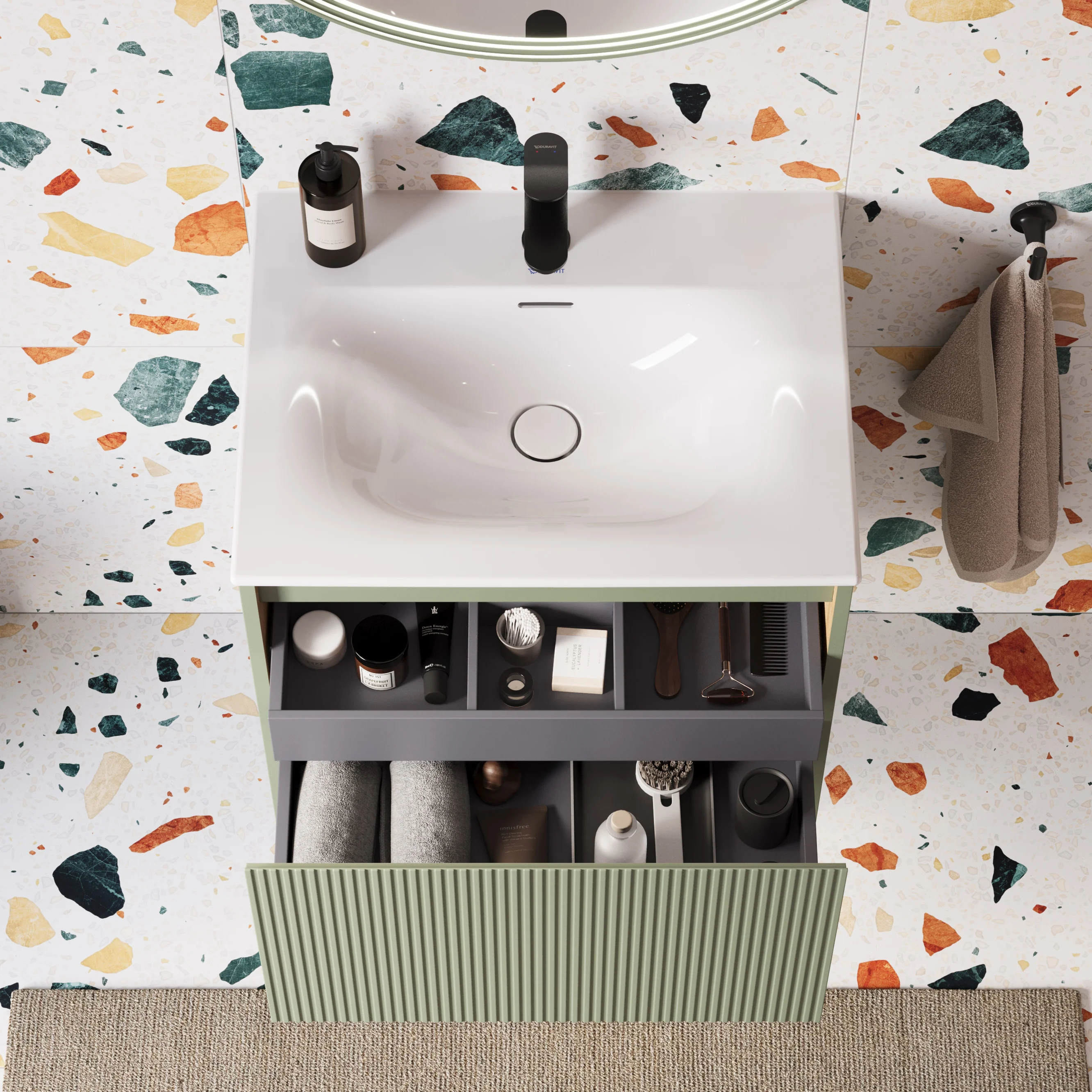 Szafka podumywalkowa BELDIVO 60 cm z umywalką ceramiczną Duravit - Image 14