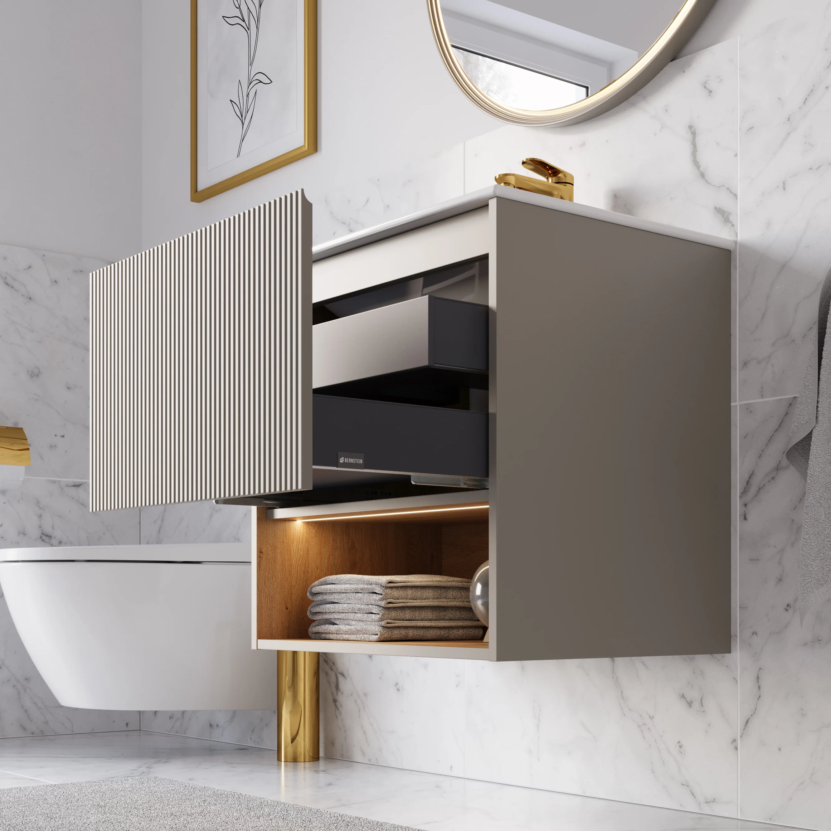 Szafka podumywalkowa BELDIVO 60 cm z umywalką ceramiczną Duravit - Image 19