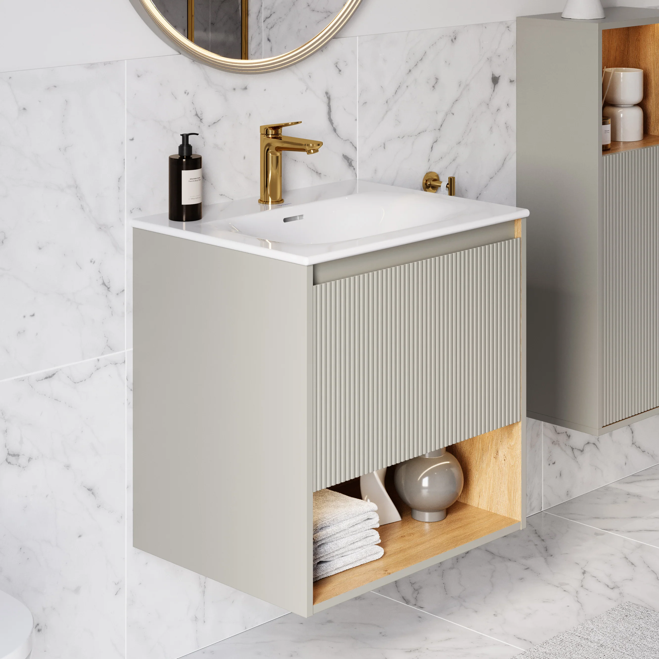 Szafka podumywalkowa BELDIVO 60 cm z umywalką ceramiczną Duravit - Image 20