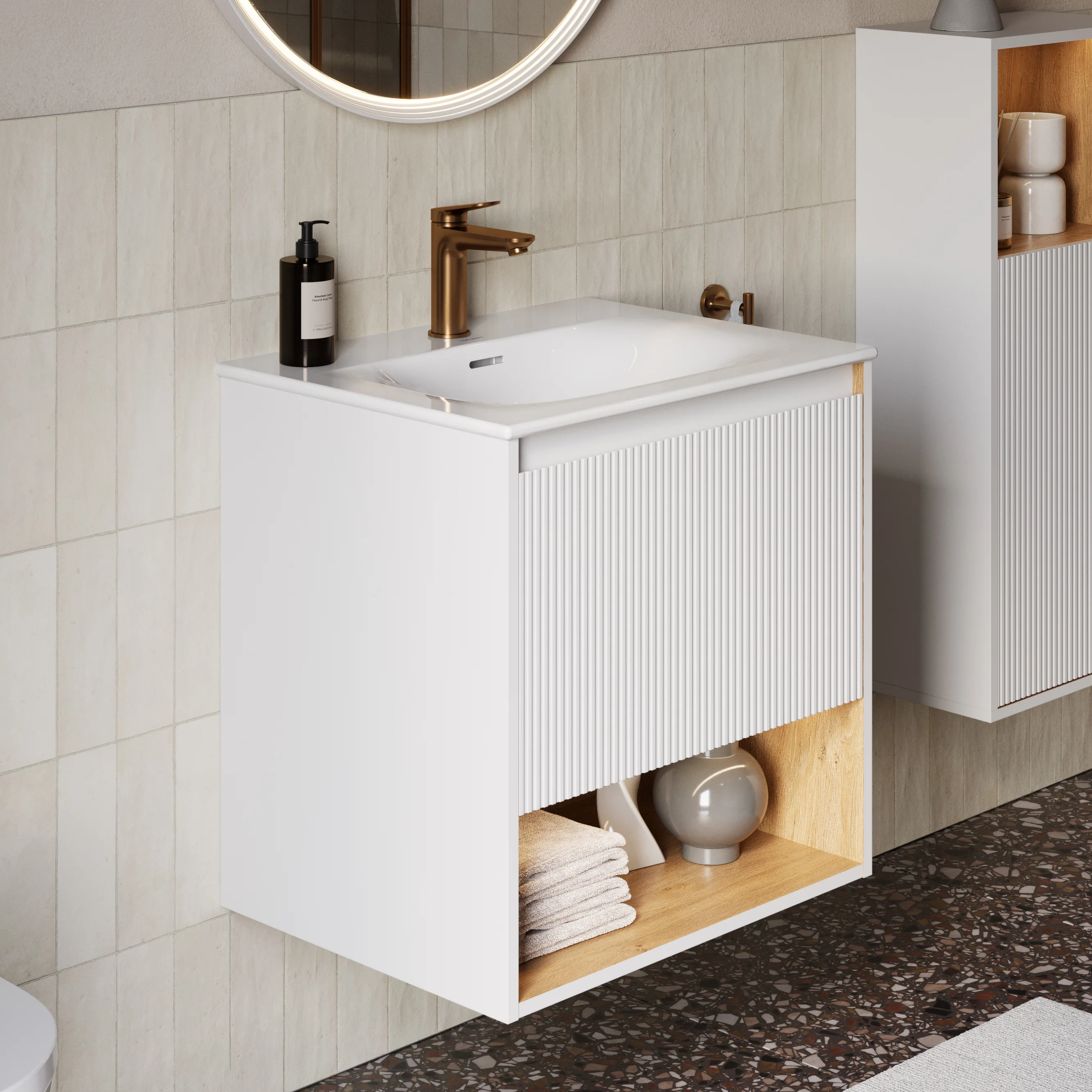 Szafka podumywalkowa BELDIVO 60 cm z umywalką ceramiczną Duravit - Image 25
