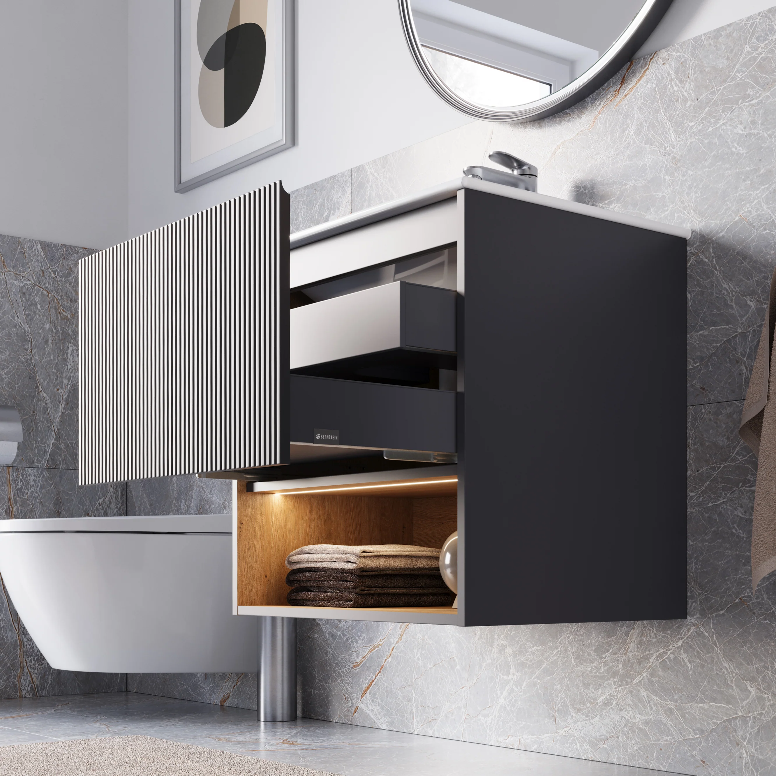 Szafka podumywalkowa BELDIVO 60 cm z umywalką ceramiczną Duravit - Image 4