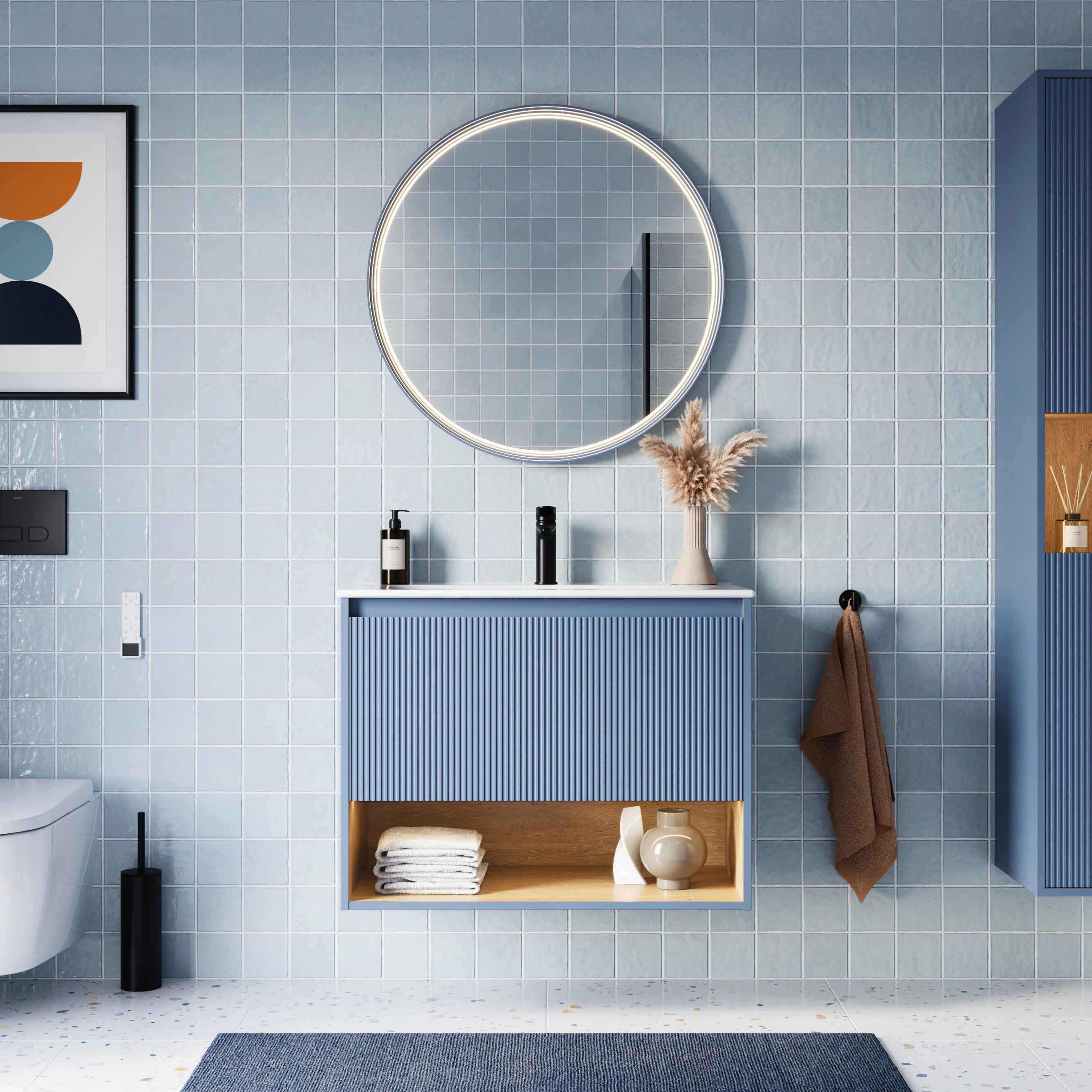 Szafka podumywalkowa BELDIVO 80 cm z umywalką ceramiczną Duravit - Image 10