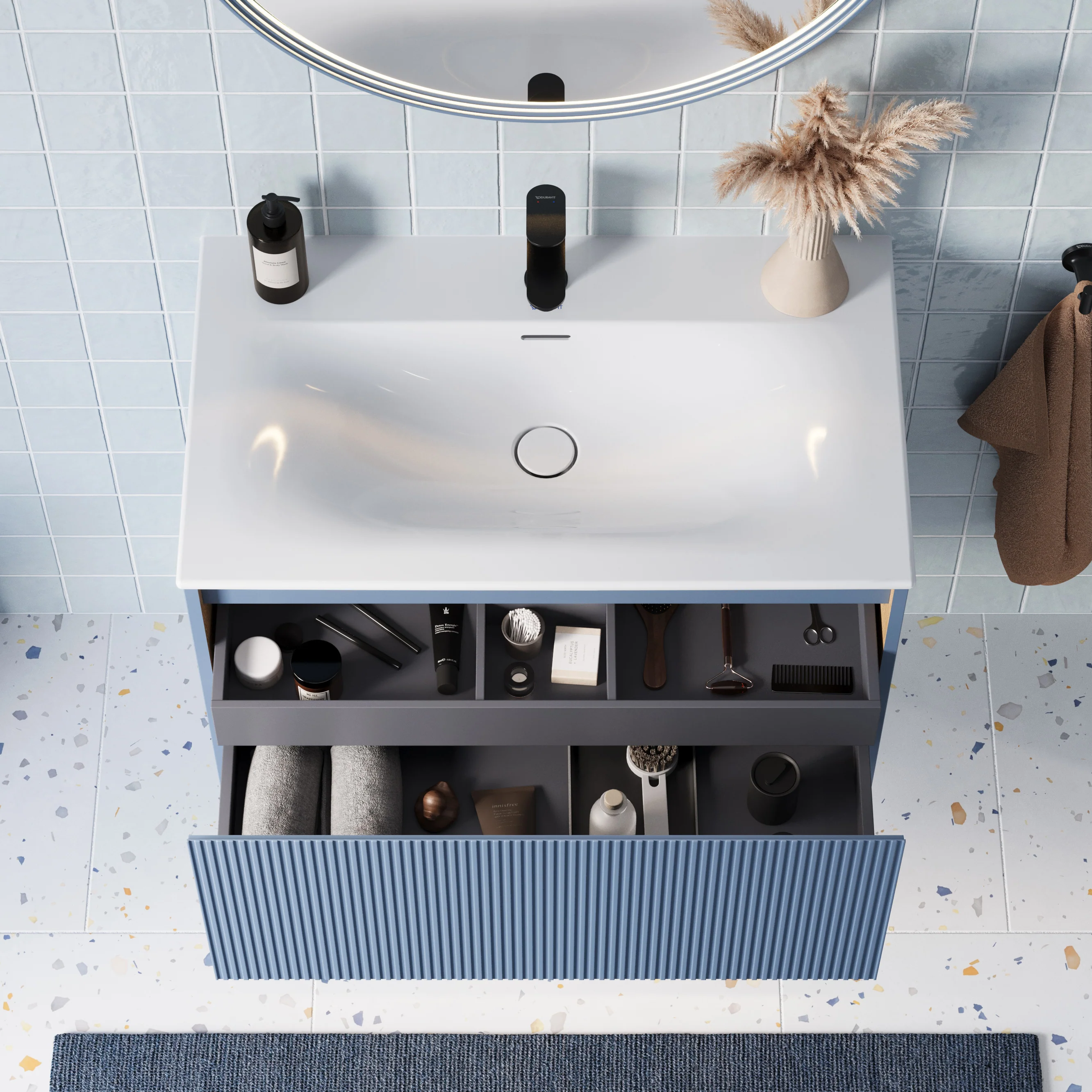 Szafka podumywalkowa BELDIVO 80 cm z umywalką ceramiczną Duravit - Image 11