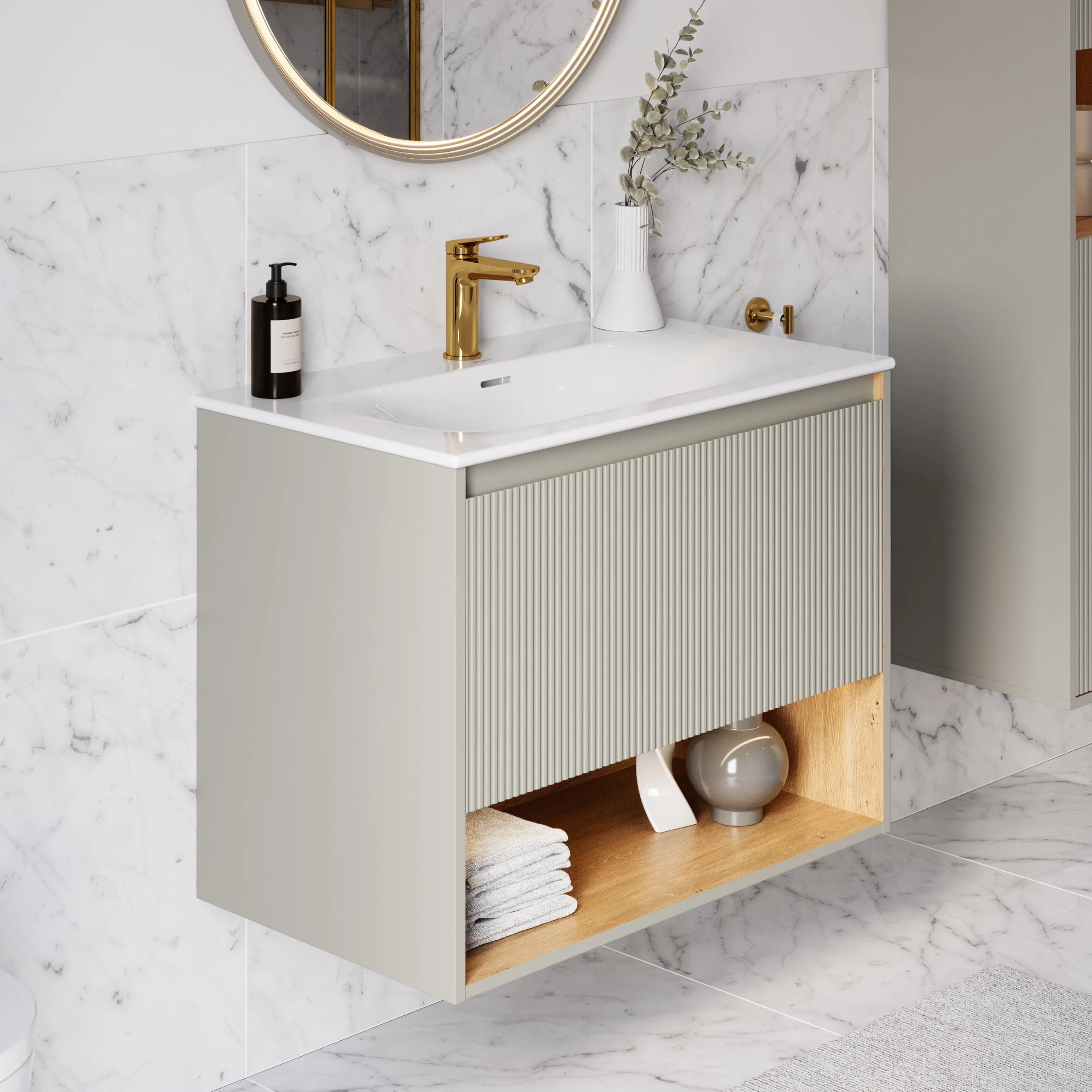 Szafka podumywalkowa BELDIVO 80 cm z umywalką ceramiczną Duravit - Image 17