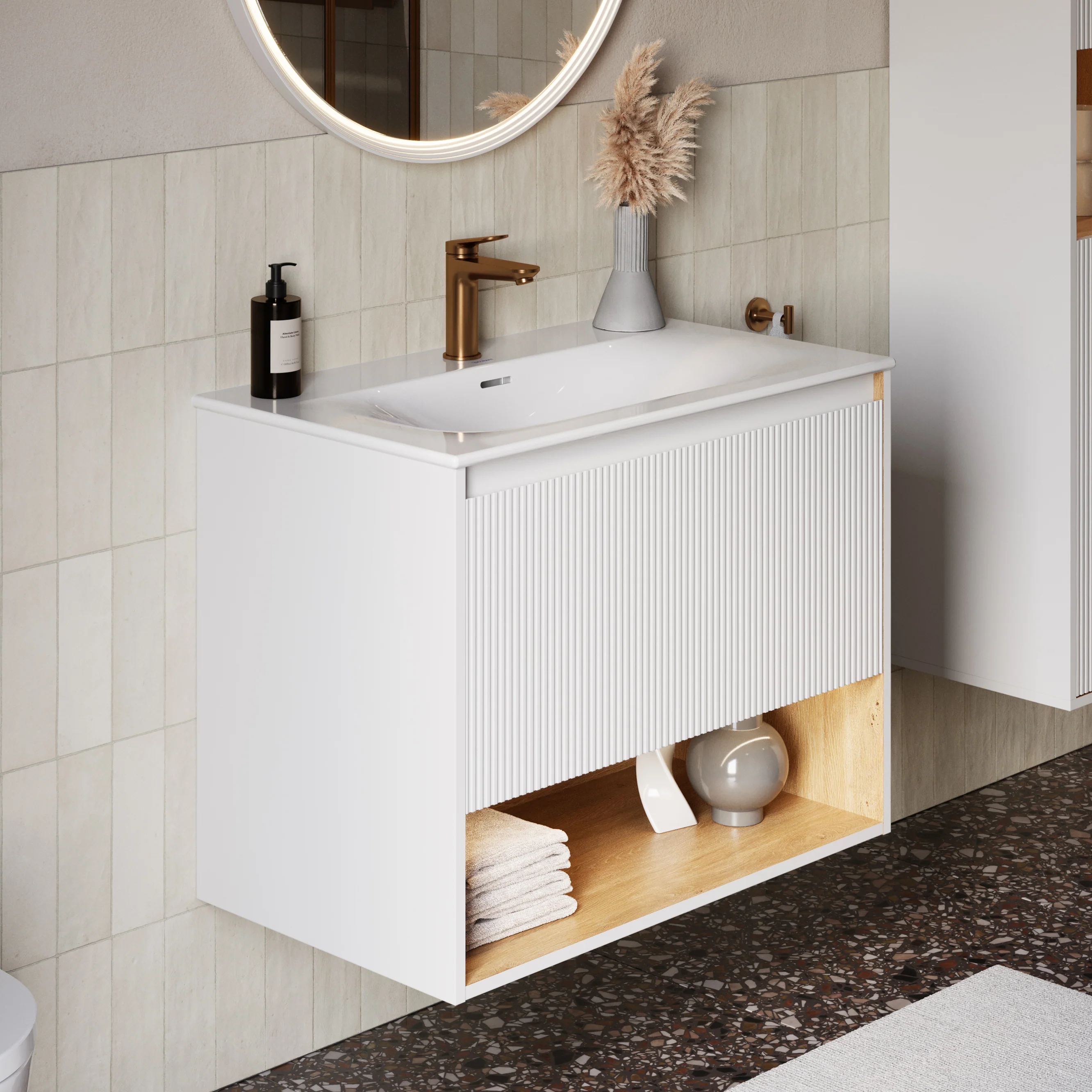 Szafka podumywalkowa BELDIVO 80 cm z umywalką ceramiczną Duravit - Image 21