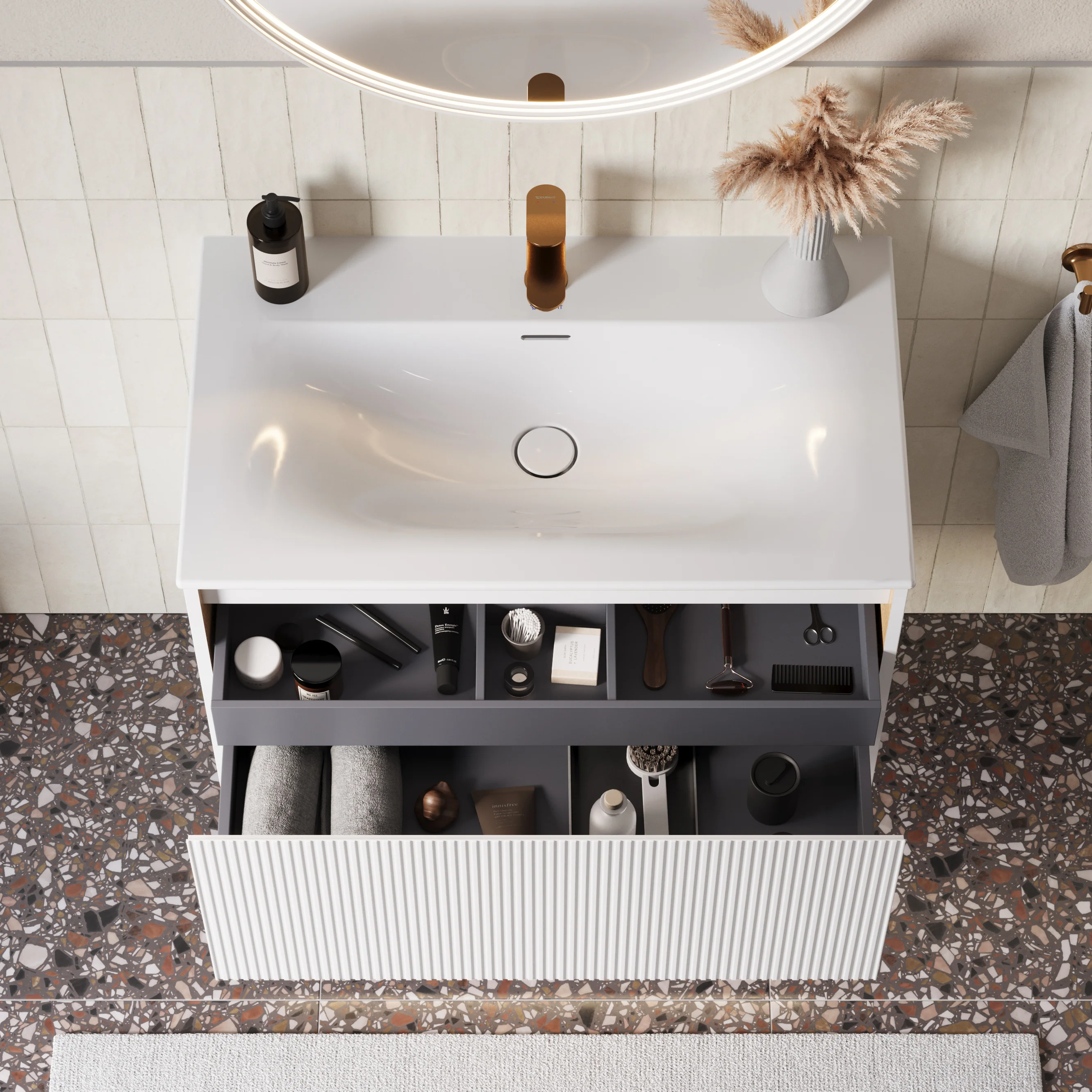 Szafka podumywalkowa BELDIVO 80 cm z umywalką ceramiczną Duravit - Image 23