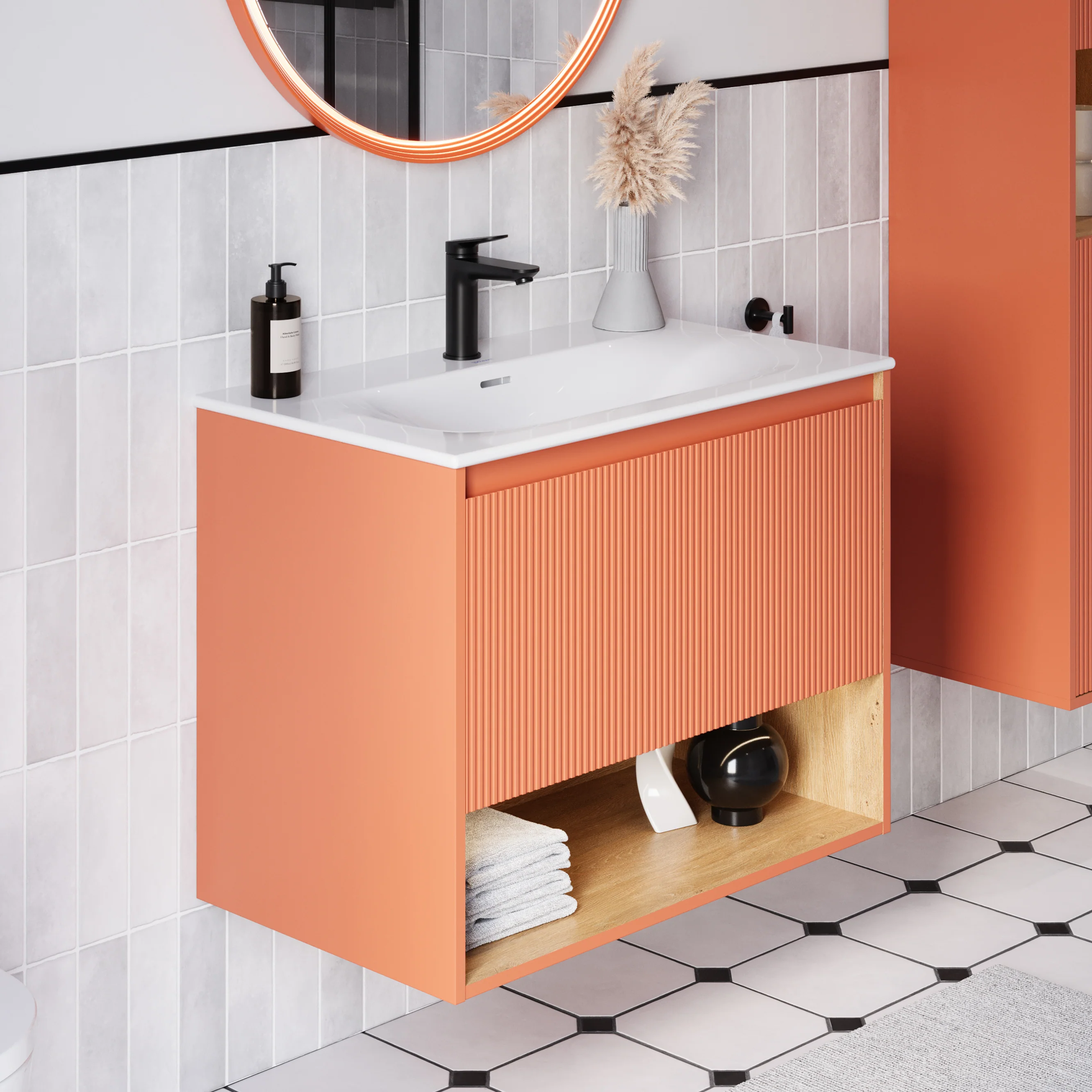 Szafka podumywalkowa BELDIVO 80 cm z umywalką ceramiczną Duravit - Image 5