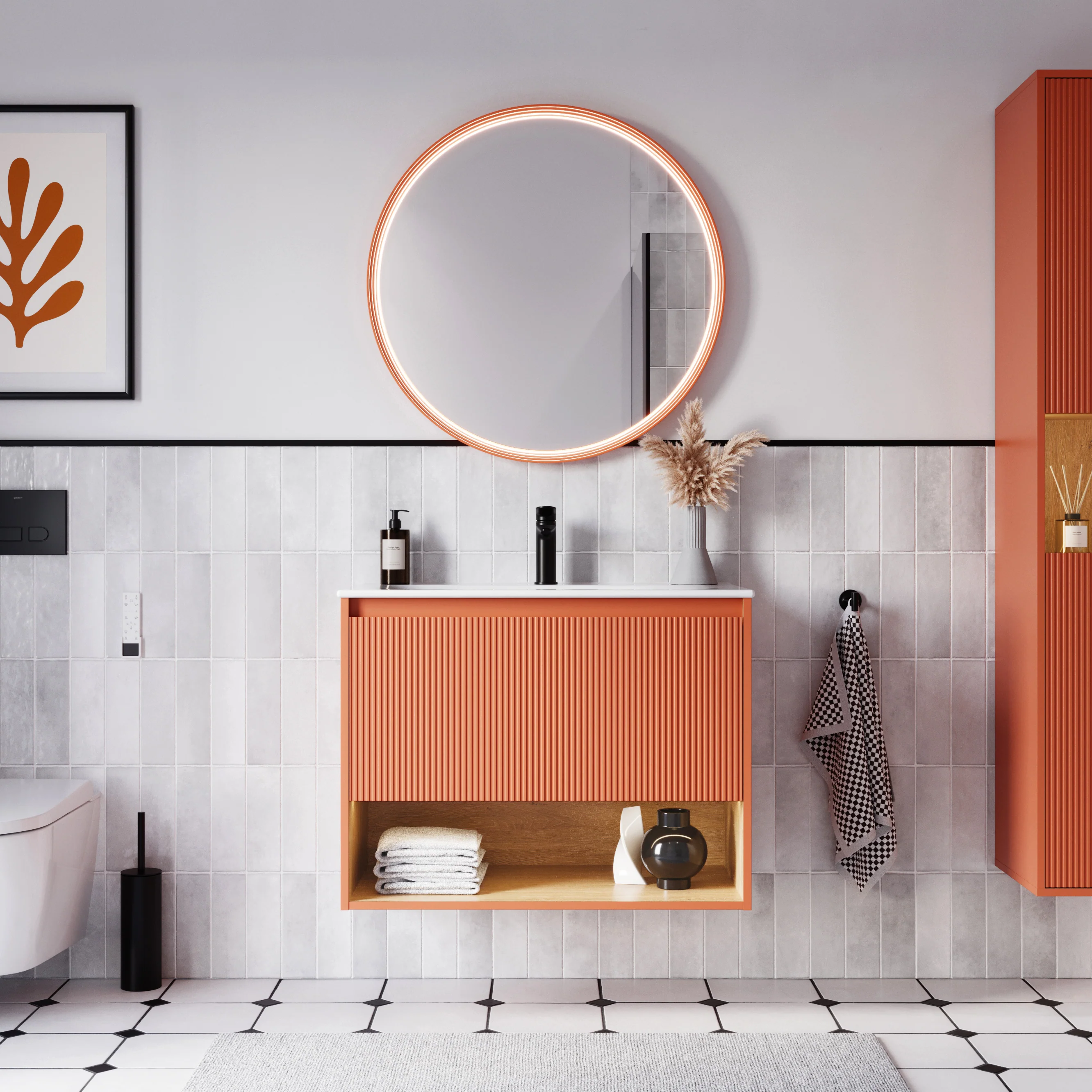 Szafka podumywalkowa BELDIVO 80 cm z umywalką ceramiczną Duravit - Image 6